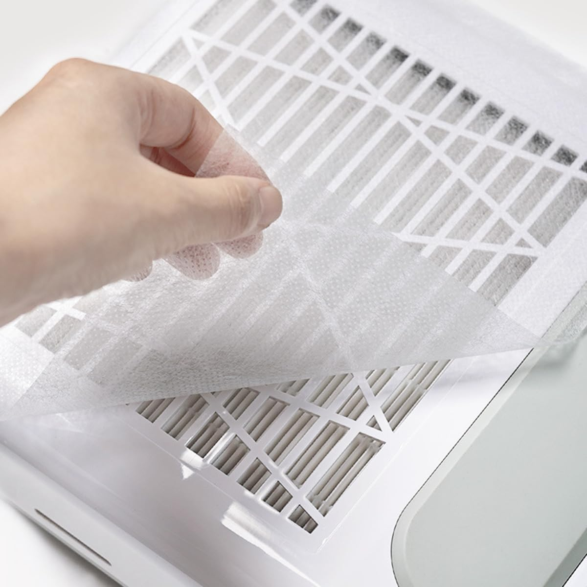 100 Sheets Disposable Nail Dust Collector Filter Pad Nail Salon Nail Dust Extractor Accessory for Most Nail Dust Collector Machine Dust Collector Nail Home and Nail Salon Use, White image number 5