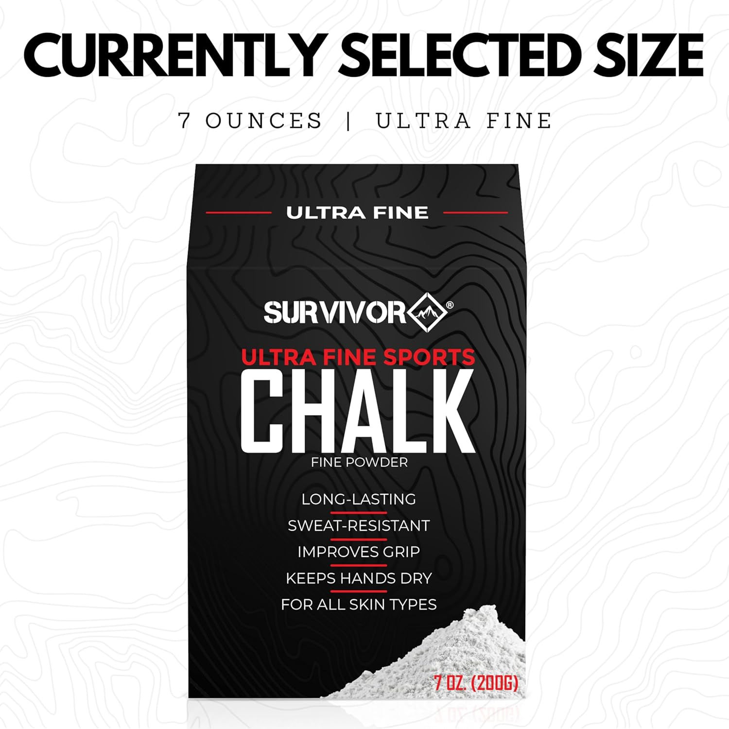 Survivor Gym Chalk - Climbing Chalk, Lifting Chalk, Gymnastics Chalk - Pure Magnesium Carbonate Hand Chalk Powder, Weightlifting Chalk Gym - Rock Climbing Chalk for Weights image number 2