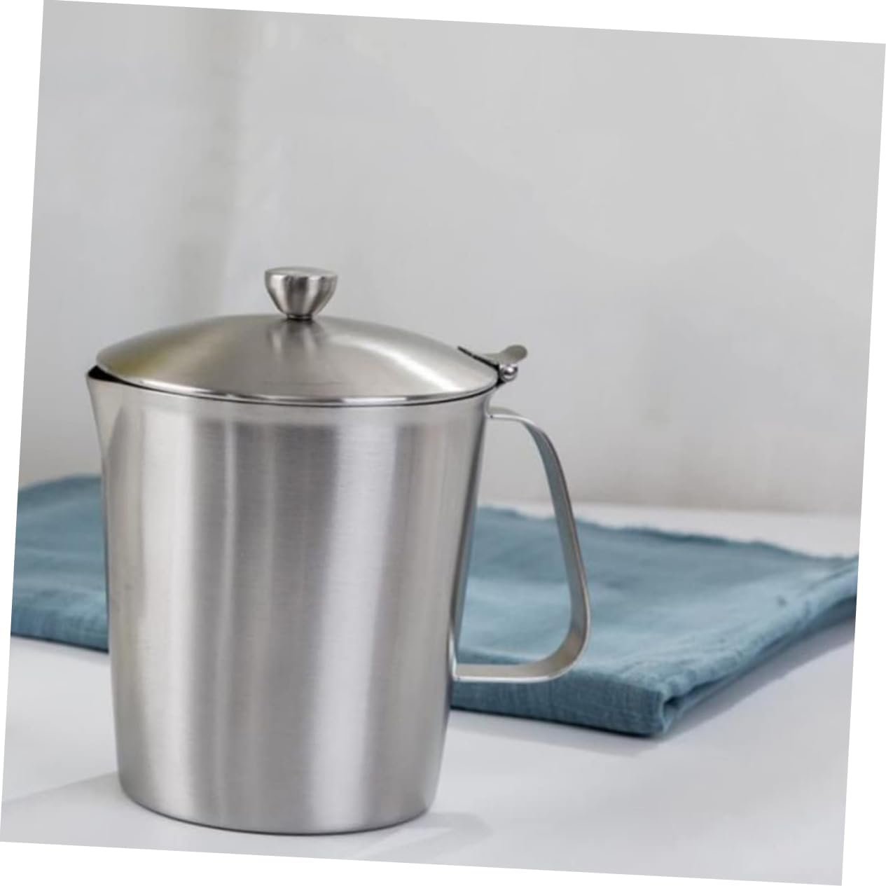 BIUDECO Stainless Steel Measuring Cup Lid for Espresso Latte Art Cup Milk Tea Pitcher Coffee image number 4