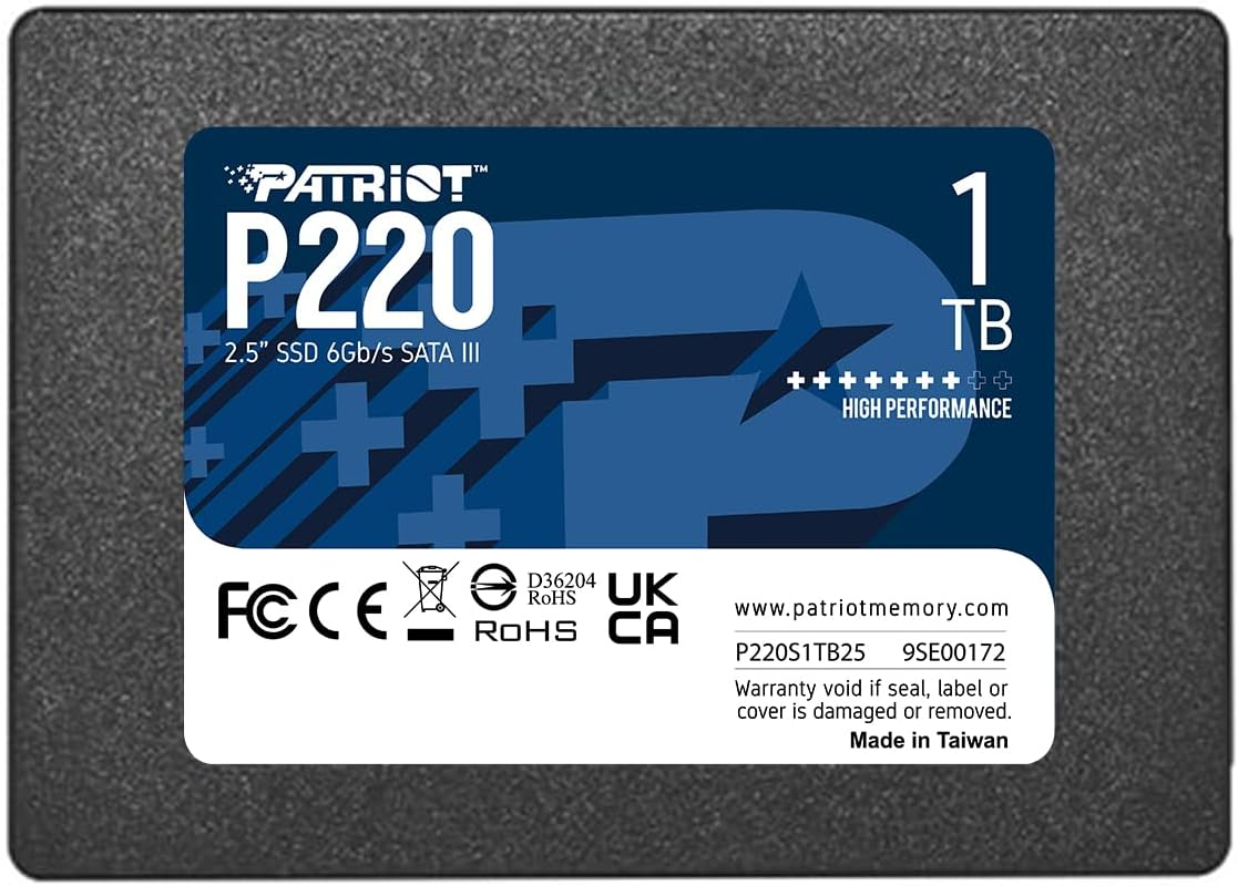 Patriot P220 256GB Internal SSD - SATA 3 2.5" - Solid State Drive - P220S256G25 image number 5