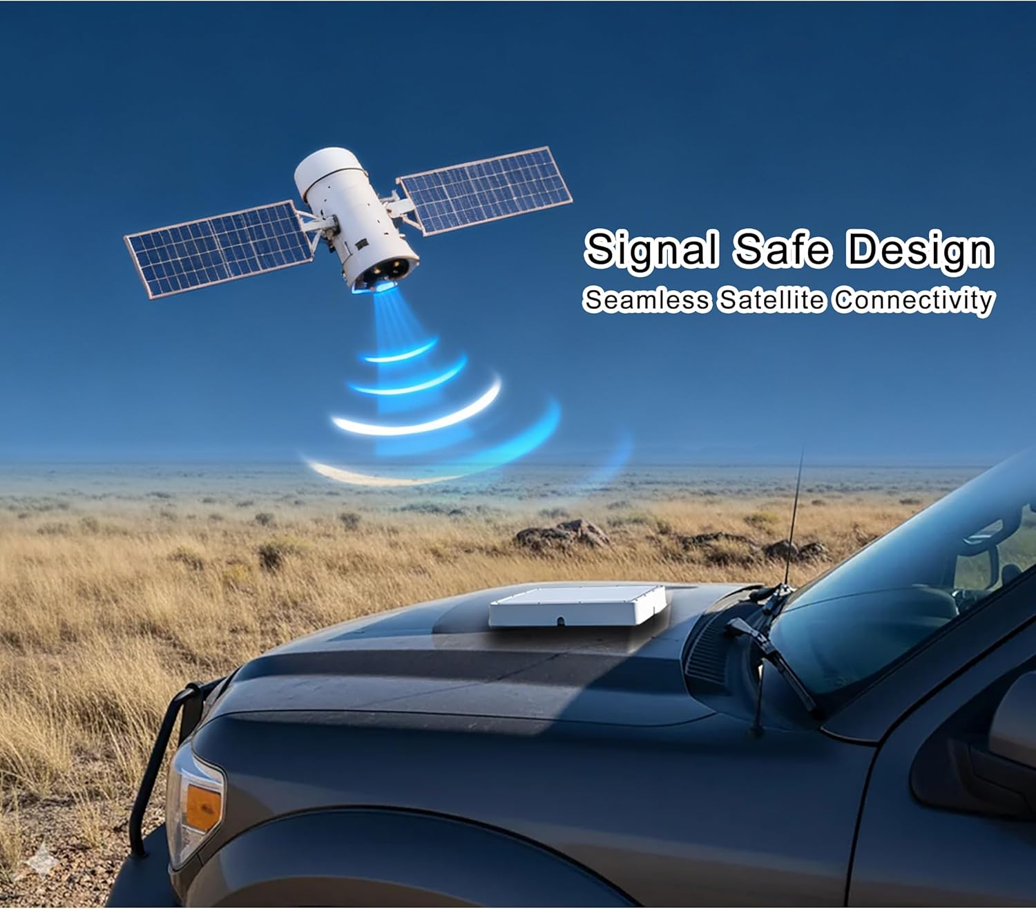 Starlink Mini Fully Enclosed Rugged Flat & Magnet Mount &ndash; Hail-Resistant Roof & Roof Rack Mount for Rhino-Rack, Yakima, 4WD, Caravan, RV, Camper, Off-Grid Internet, Weatherproof Enclosure (Black)