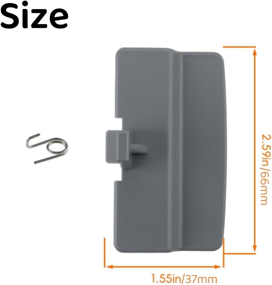 Center Console Jump Seat Lid Latch,Compatible with 2010-2018 Ford F150 F-150,For Bl34-18672A66,Gray ABS Console Latch Replacement image number 4