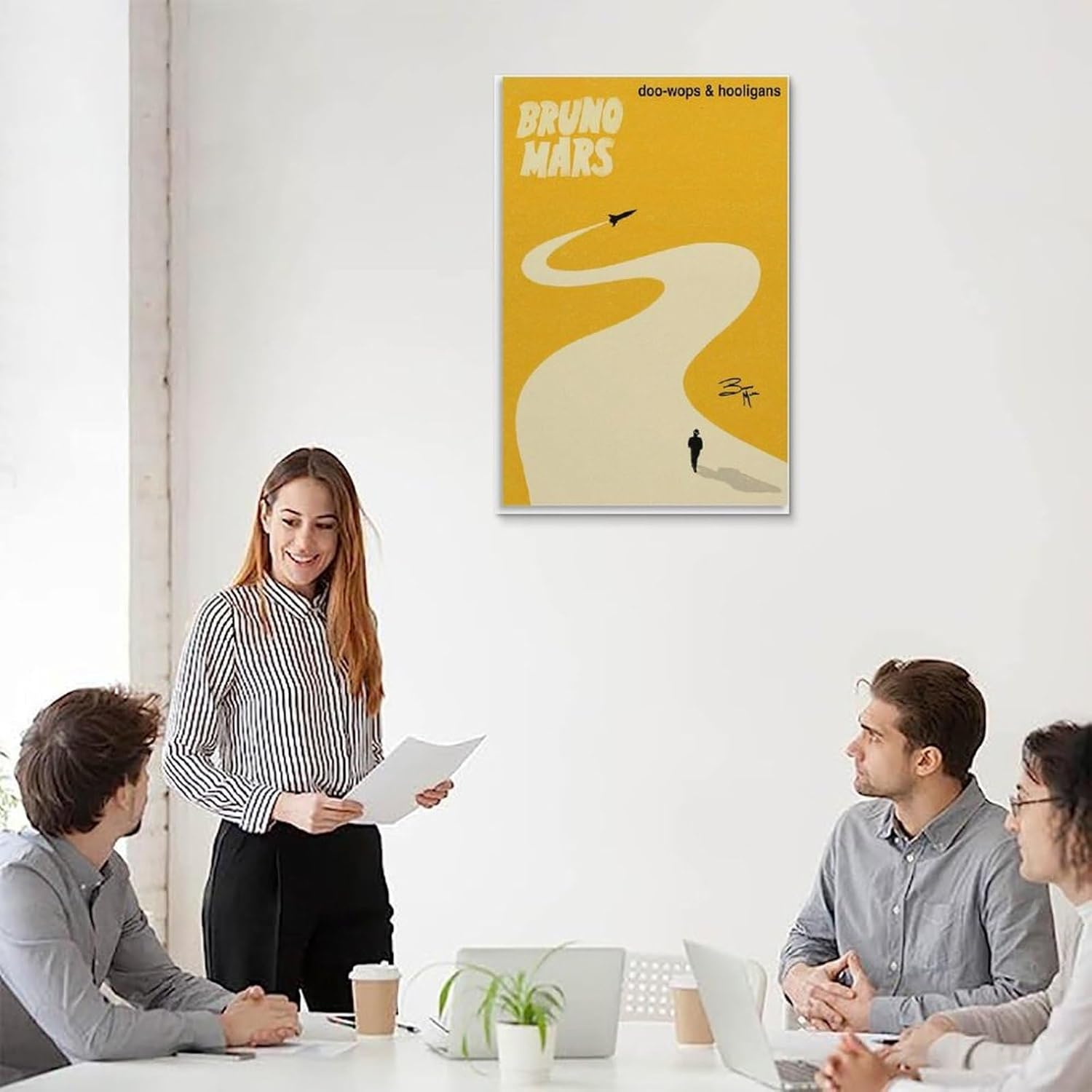 XSERWFE Bruno Mars Doo-Wops & Hooligans Music Album Art Personality Poster Canvas Poster Wall Art Decor Living Room Bedroom Decoration Posters 12X18Inch(30X45Cm) Unframe-Style image number 5