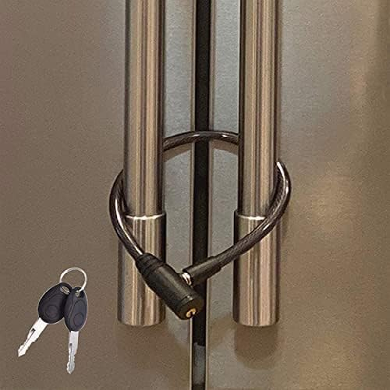 Urban August Fridge Lock: Multi-Functional Cable Keyed Lock, for French-Door Refrigerators and Cabinets (One Pack) image number 1