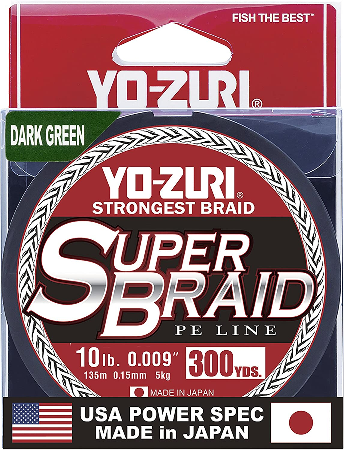 Yo-Zuri Superbraid Dark Green 300 Yards Superbraid Fishing Line