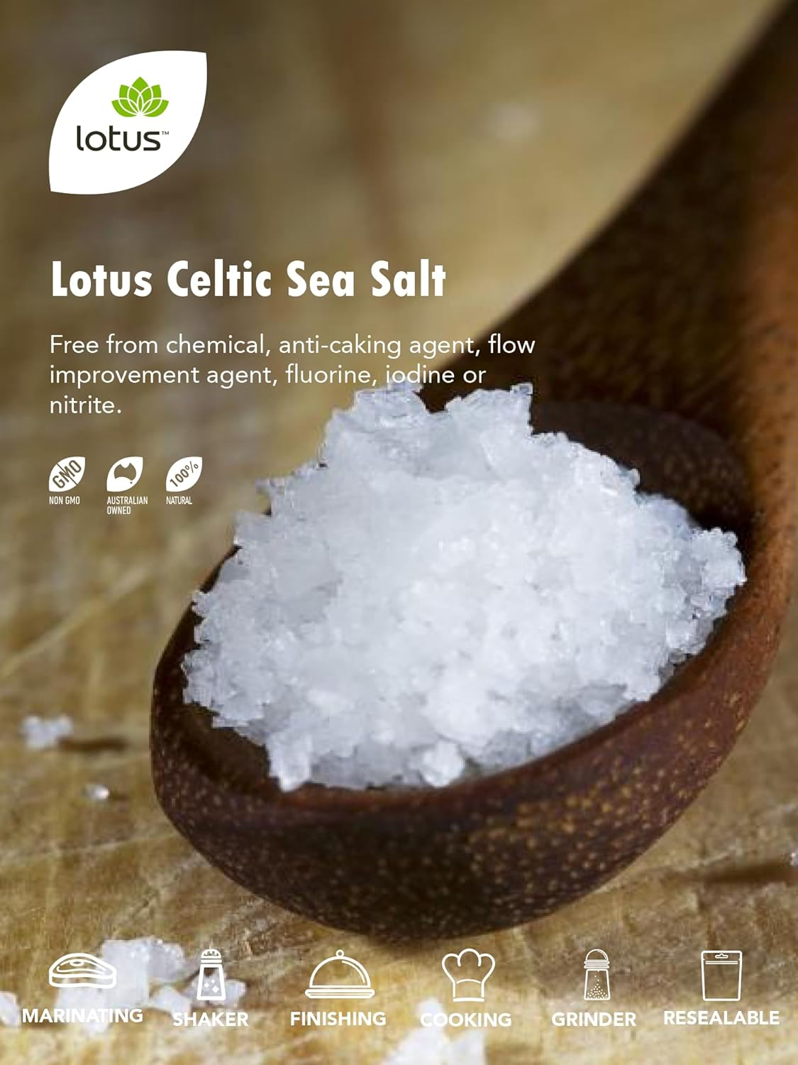 Lotus Celtic Fine Sea Salt, 500 G image number 2