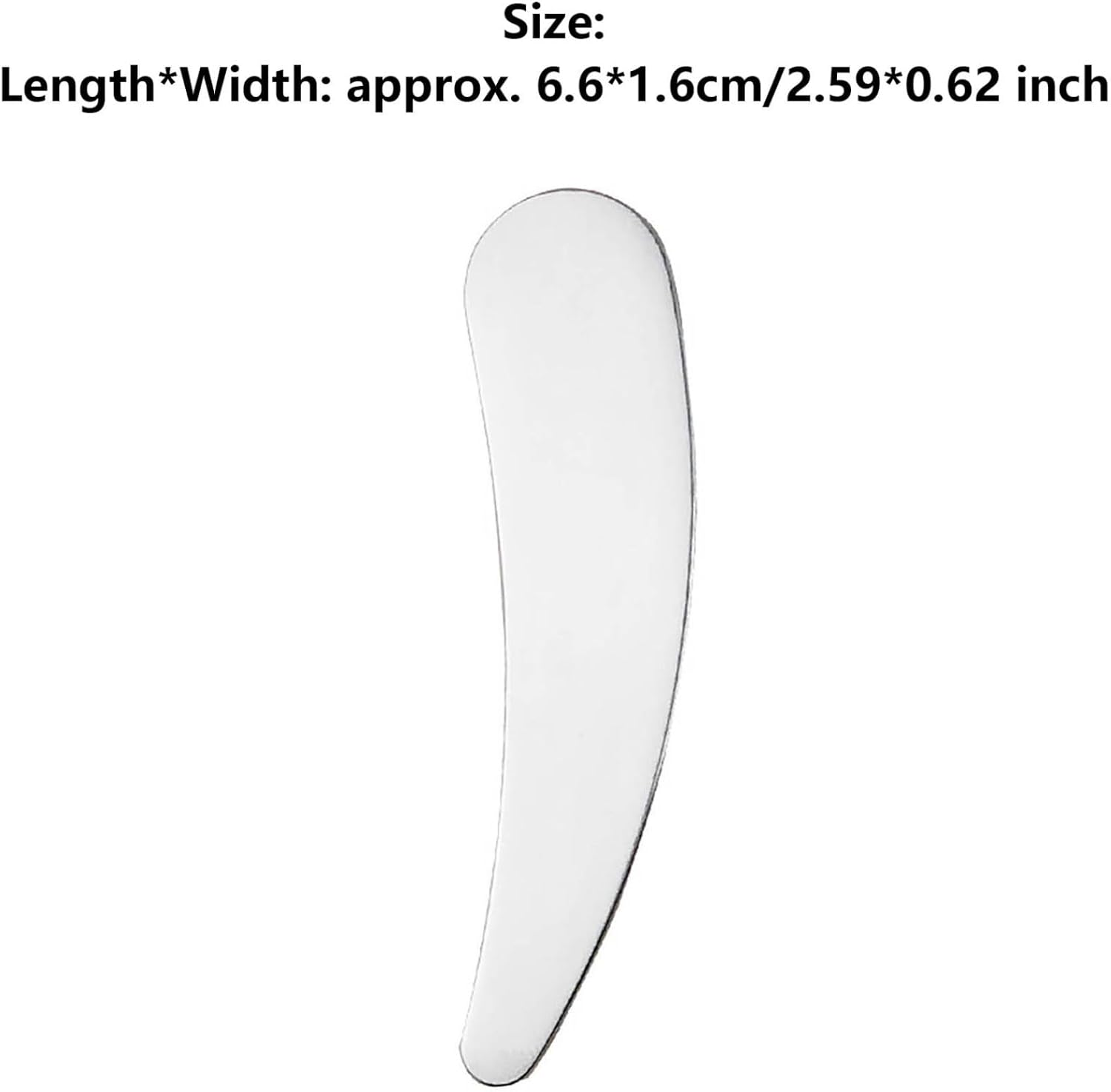 Stainless Steel Skincare Spatula 1 Piece Reusable Makeup Tool for Mixing Creams Lotions Beauty Applicator Silver 1 One Size image number 2