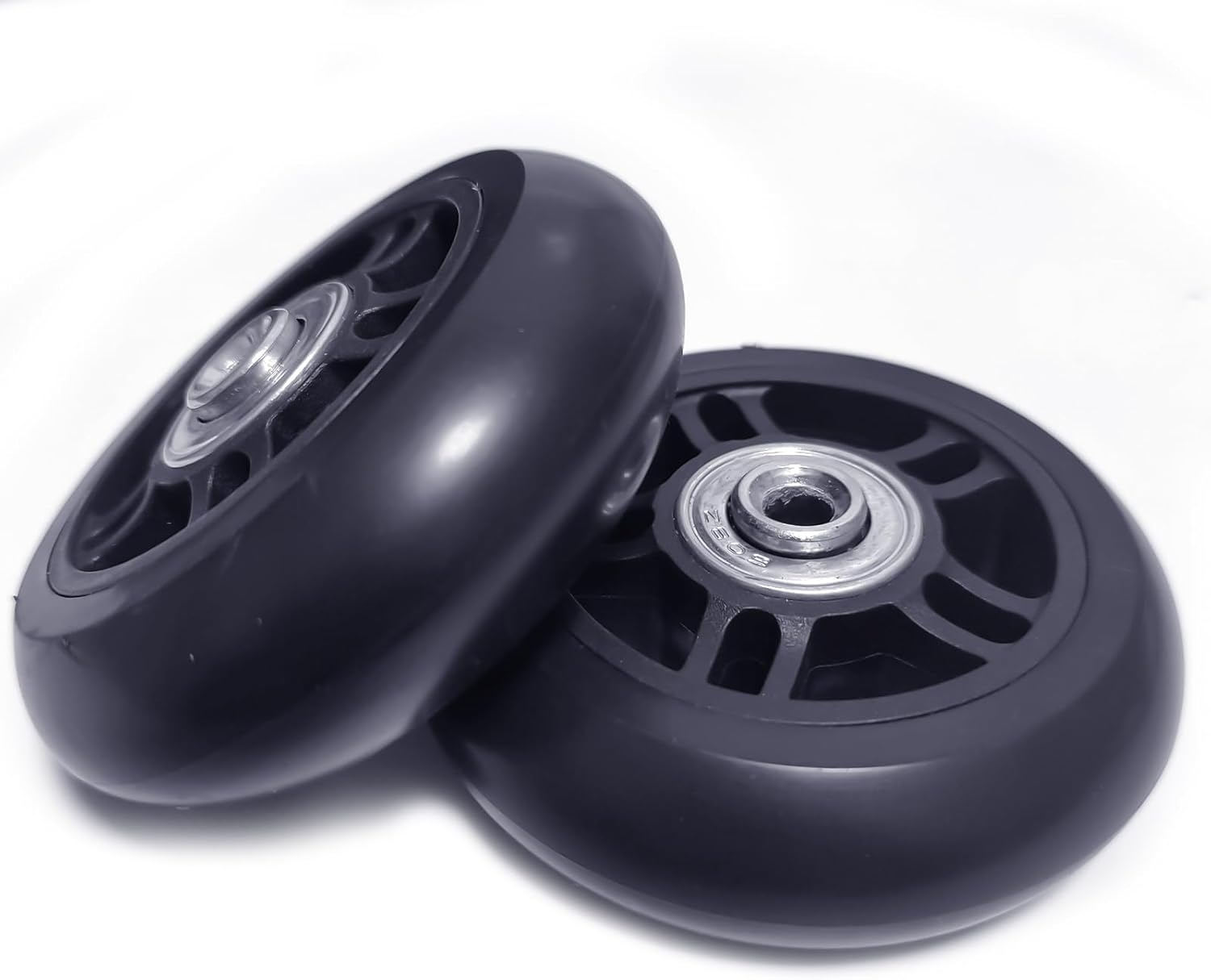 Tobeso-Nuoze Luggage Replacement Wheels 2 3/4 Inch Wear-Resistant Suitcase Replacement Wheels Rubber Swivel Caster Wheels Repair Kits 2 Wheels (70Mm*22Mm) image number 6