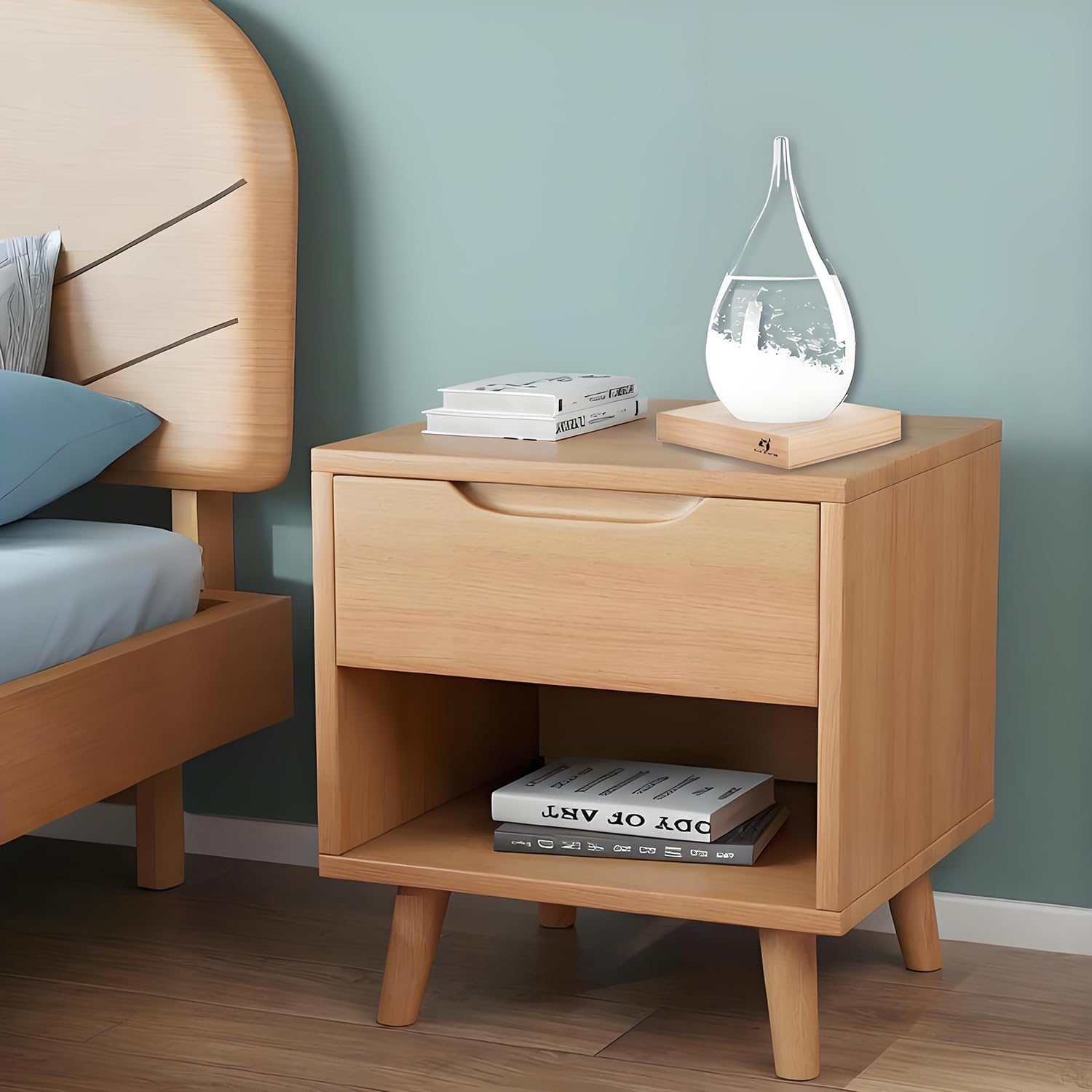 Storm Glass Weather Station - Cloud Storm Crystal Weather Forecast Bottle |Water Drops for Home and Office | Creative Stylish Decorative Desktop Weather Predictor | Weather Instrument