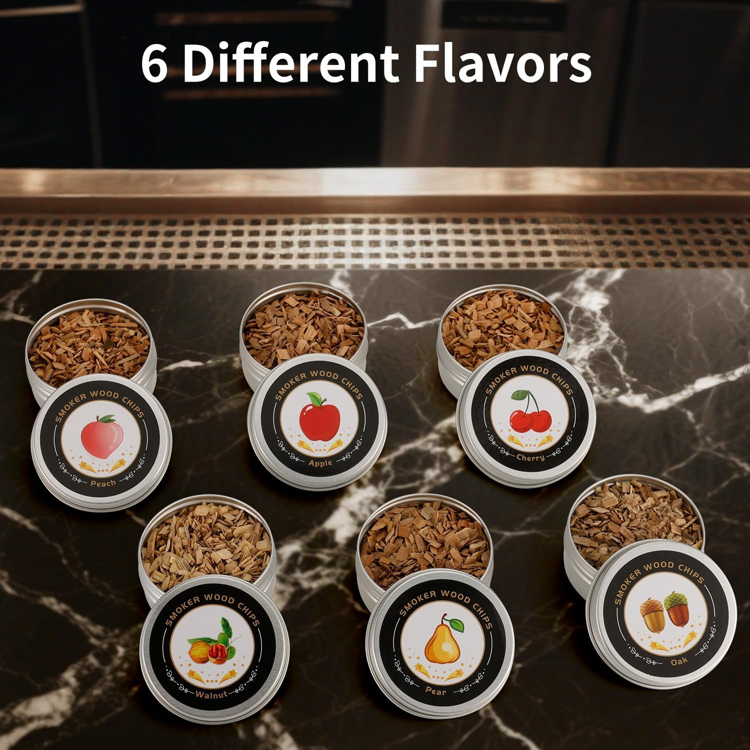 Whiskey Smoker Kit with Torch,Cocktail Kit with 6 Flavors Wood Chips, 2 Glasses, 2 Ice Ball Molds,Smoked Old Fashioned Drink Smoker Kit, Birthday Bourbon Whiskey Gifts for Men image number 2