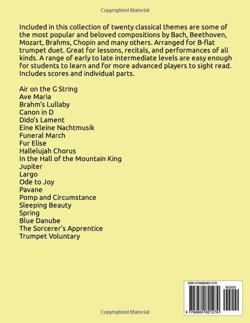 20 Classical Themes for Trumpet Duet