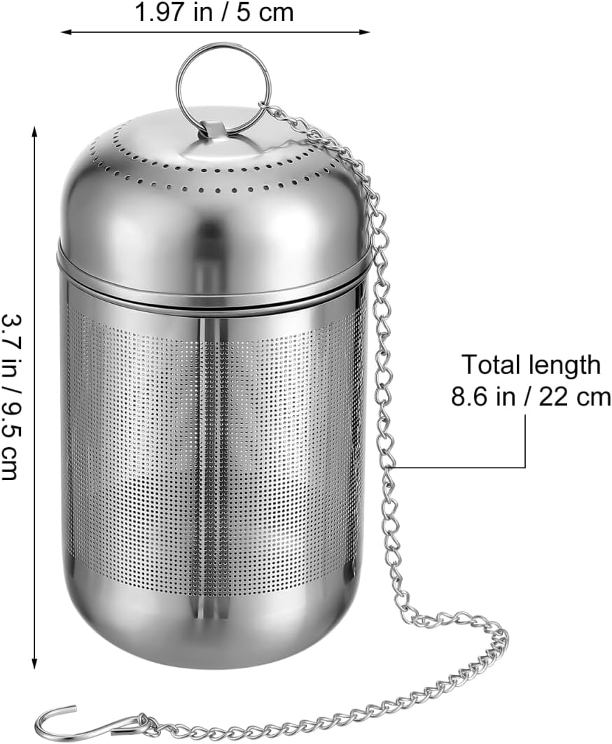 BESTOYARD Stainless Steel Seasoning 9.5Cm Ball Mesh Tea Filter, Spice Strainer for Cooking, Herb Infuser for Stews and Soups, Silver image number 6