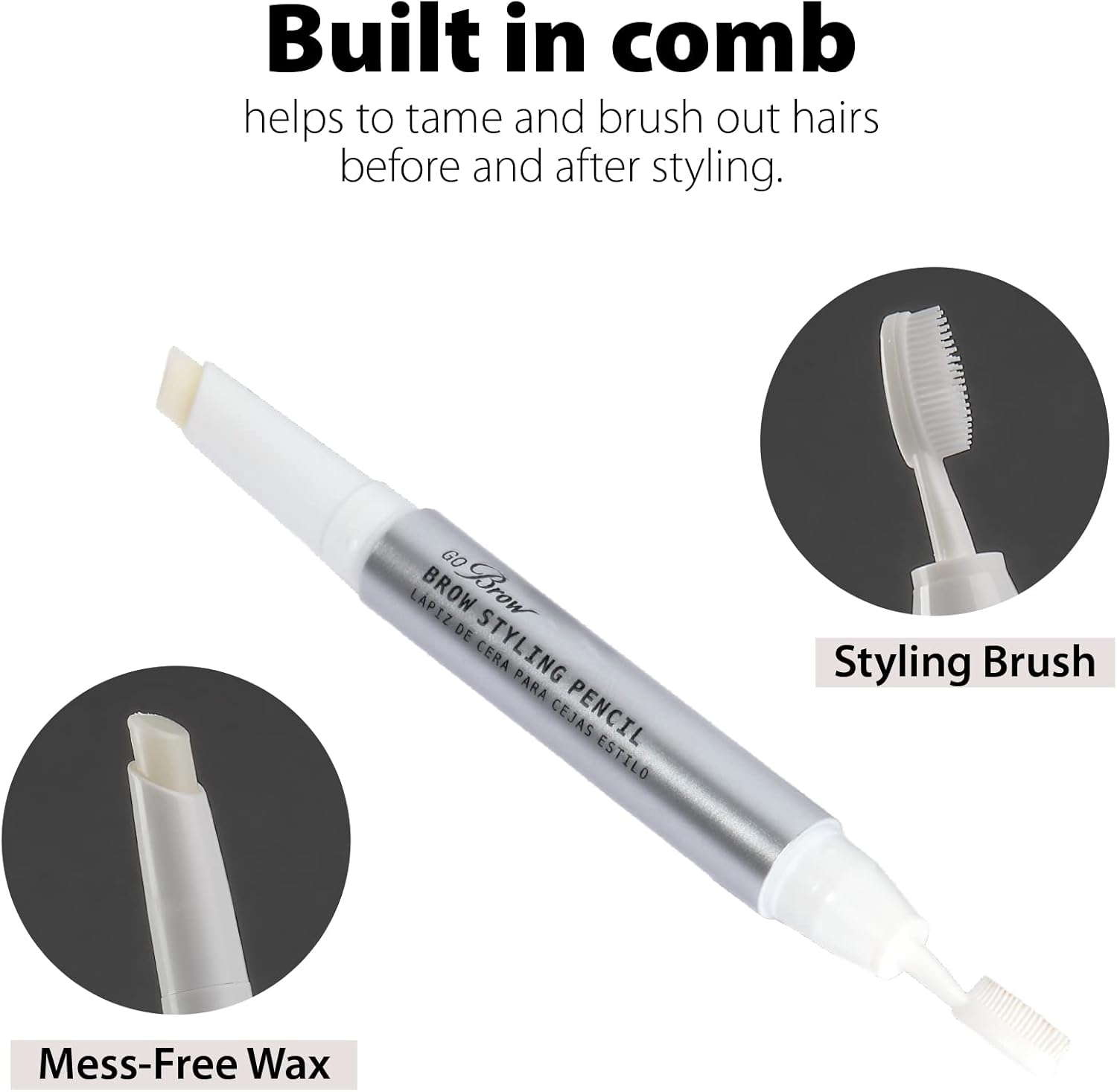 Ruby Kisses Brow Styling Pencil with Brush, Long-Lasting Eyebrow Wax, Clear Brow Shaper, Precision Sculpting & Shaping, Professional Quality, Easy Application image number 4