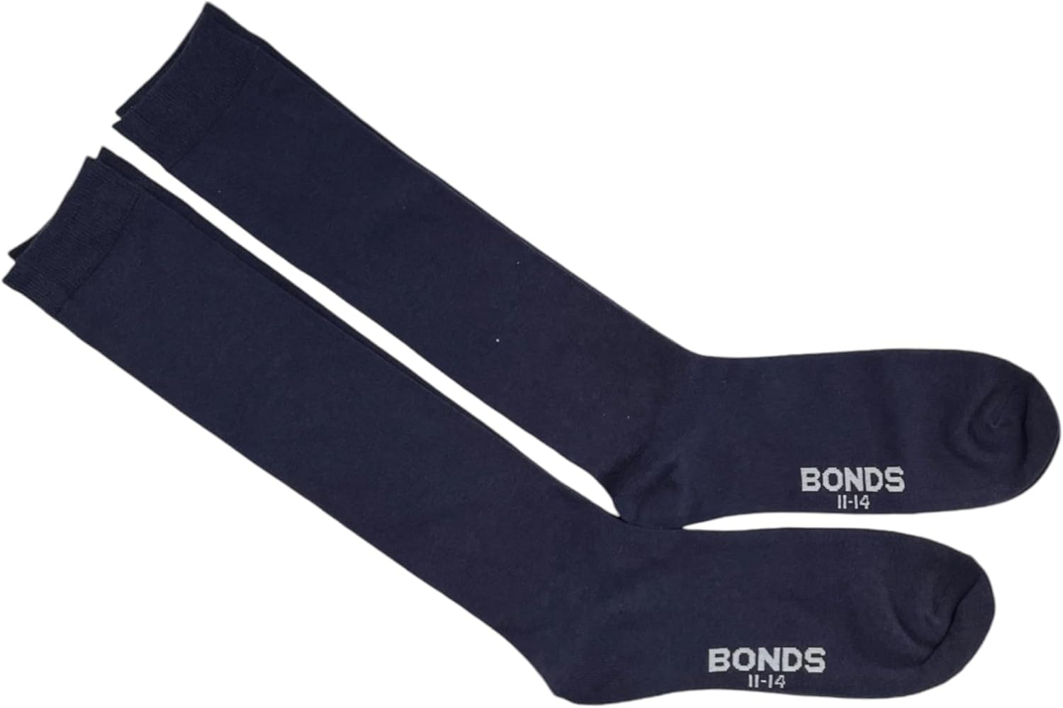 2 Pairs X Bonds Kids Unisex Everyday School Knee High Navy Socks image number 1