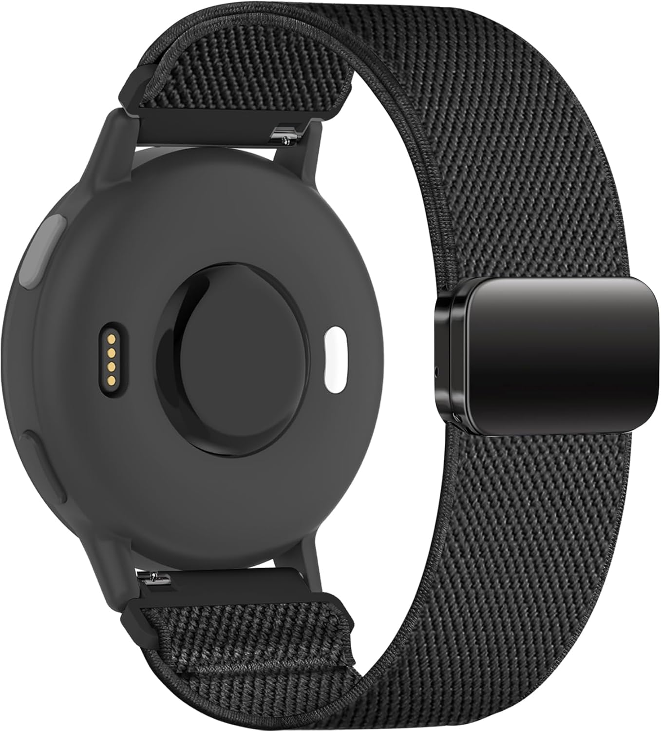 Everact 20Mm Nylon Magnetic Watch Band Compatible with Garmin Vivoactive 6/5/3/3 Music/Venu/Venu Sq/Venu Sq 2/Venu 2 Plus,Loop Magnetic Stretchy Elastic Replacement Strap for Forerunner 55/165/245/645