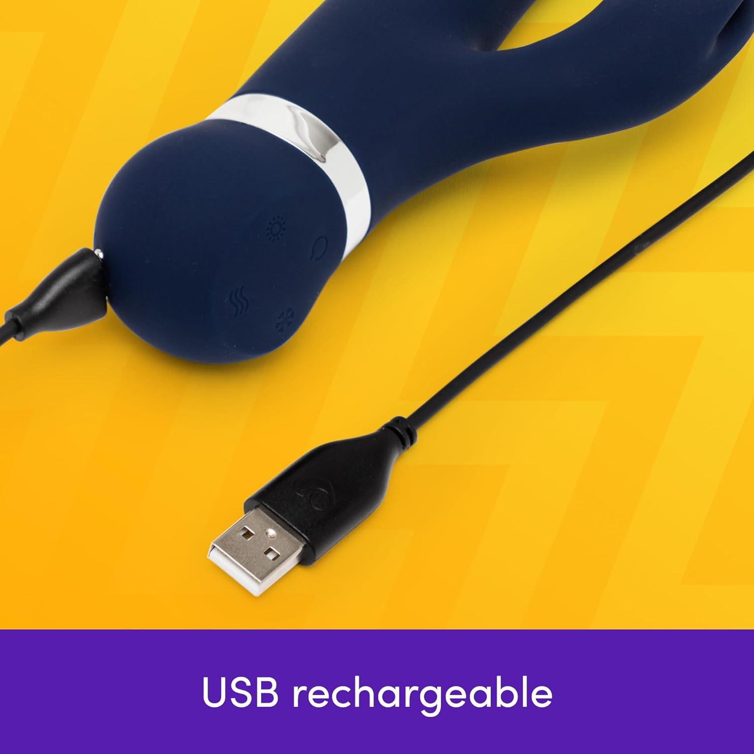 Lovehoney Warming & Cooling Rabbit Vibrator for Women | Silicone Vibrating Dildo G Spot Massager | 7 Powerful Vibration Modes | Rechargeable Clit Vibrator | Waterproof Adult Sex Toys for Couples image number 3