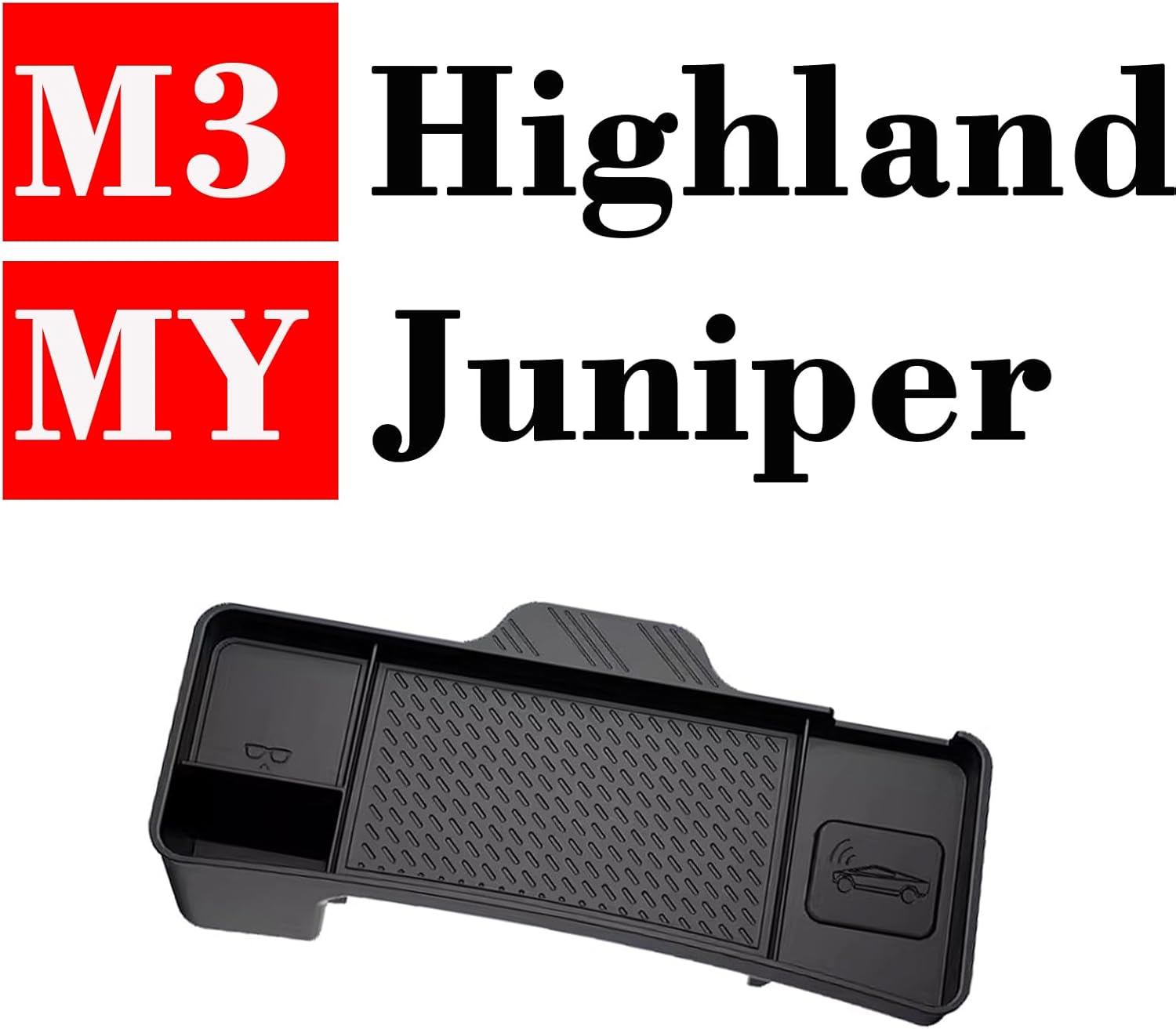 Yhcdsea for 2024-2026 Tesla Model 3 Highland and 2025 2026 Tesla Model Y Juniper Center Console Organizer behind Screen Storage Box Dashboard Hidden Tray Interior Accessories image number 2