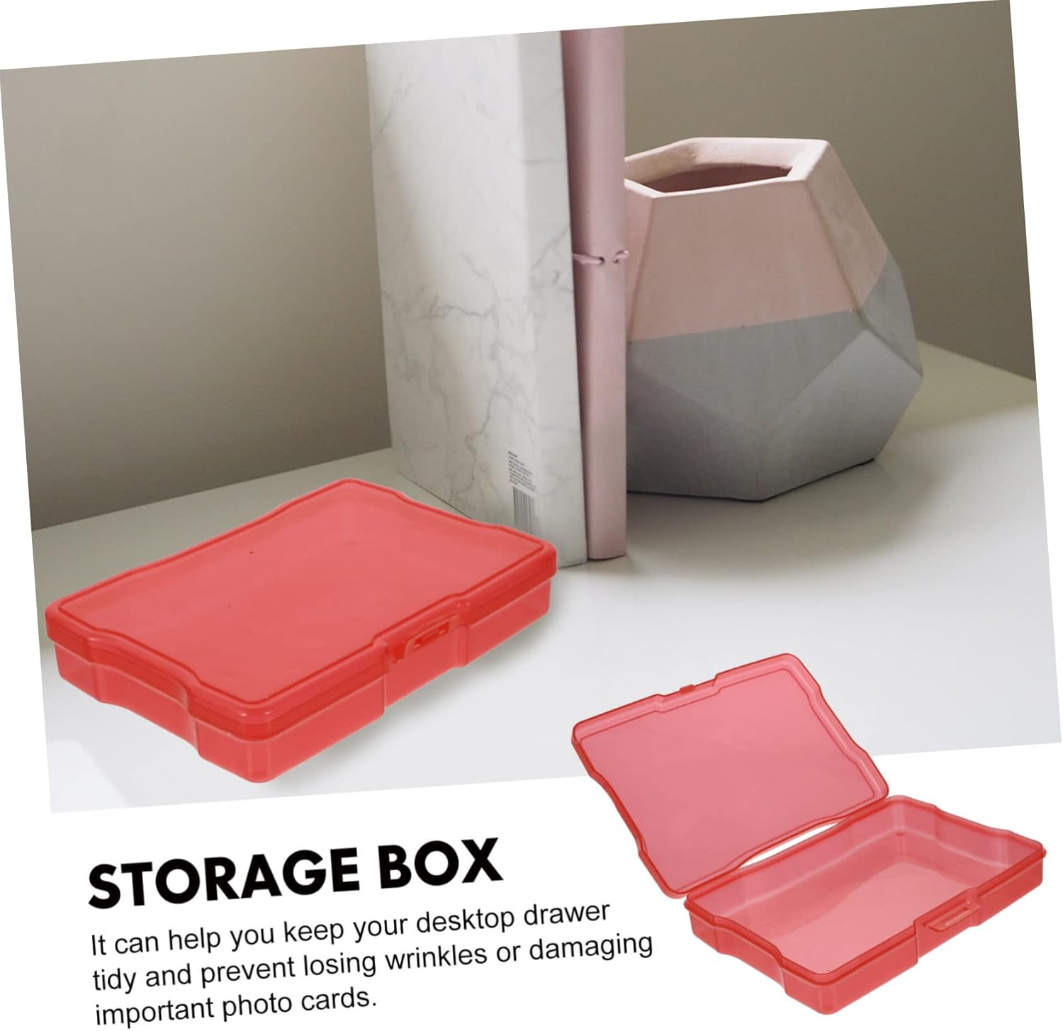 Tofficu 8Pcs Plastic Storage Boxes for Postcards and Photos Organizing Cases Compartments for Jewelry and Small Items for Boys and Girls Storage and Home Organization image number 5