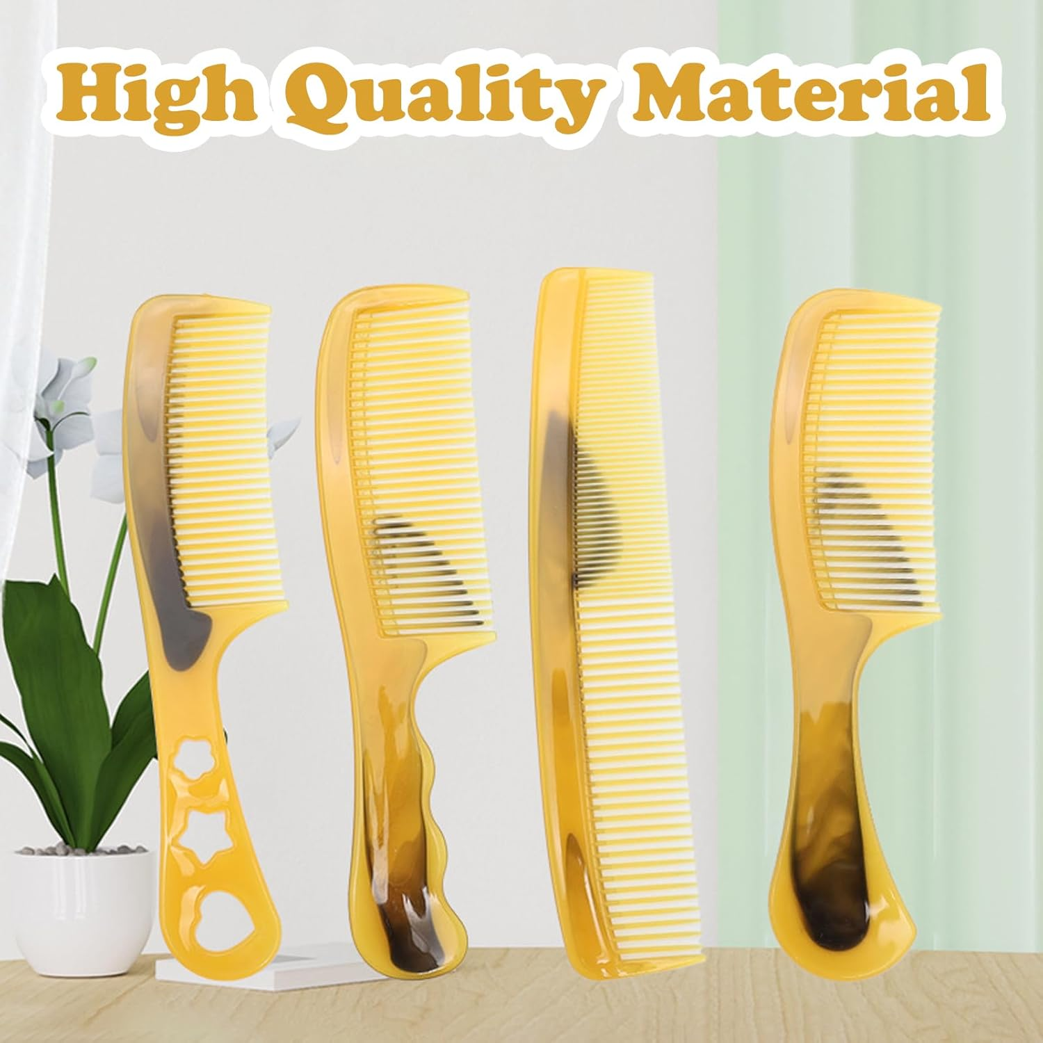 BSITSSS 10 Pieces Hair Comb, Anti-Static Tail Comb Set, Plastic Wide Tooth Comb, Hairdressing Comb, Hair Parting Comb, Combs for Women Men, Combs Multipack for Long Wet Thick Curly All Type Hair image number 5