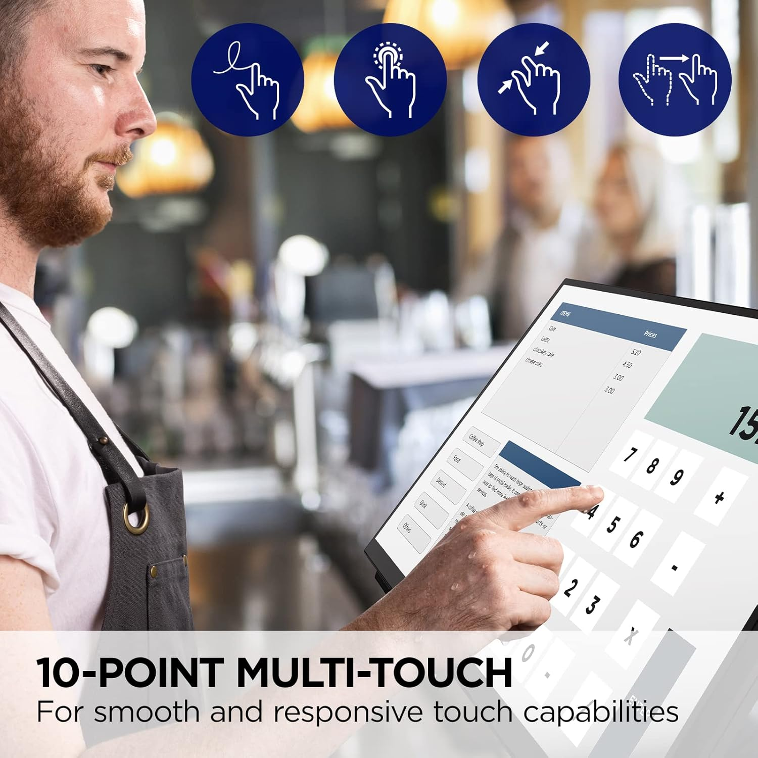 Viewsonic TD2465 59.6 Cm (24 Inch) Touch Monitor (Full HD, HDMI, USB, 10 Point Multitouch, Built-In Stand, Speaker, 4 Year Replacement Service) - Black image number 6