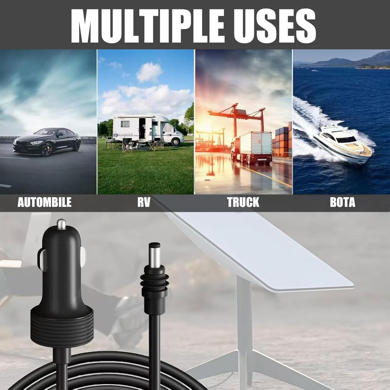 RIBHNXHI Starlink Mini Power Cable Direct to Cigarette Adapter 12V Adapter for Starlink Mini Cable 3M 12V-48V Car Power DC Male to Cigarette Lighter image number 4