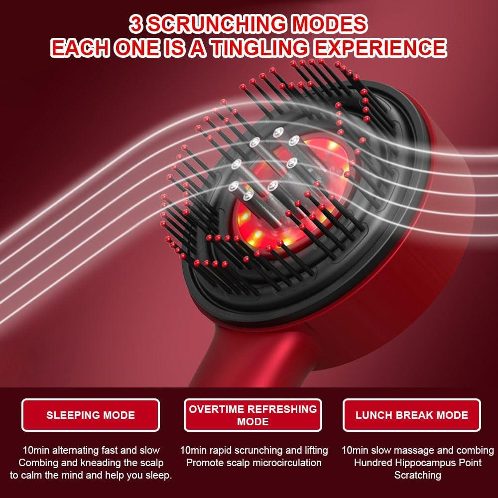 KBIBCK 2-In-1 Electric Scalp Massage Brush & Hair Oil Applicator, Electric Scalp Massager, for All Hair Types, Adults image number 6