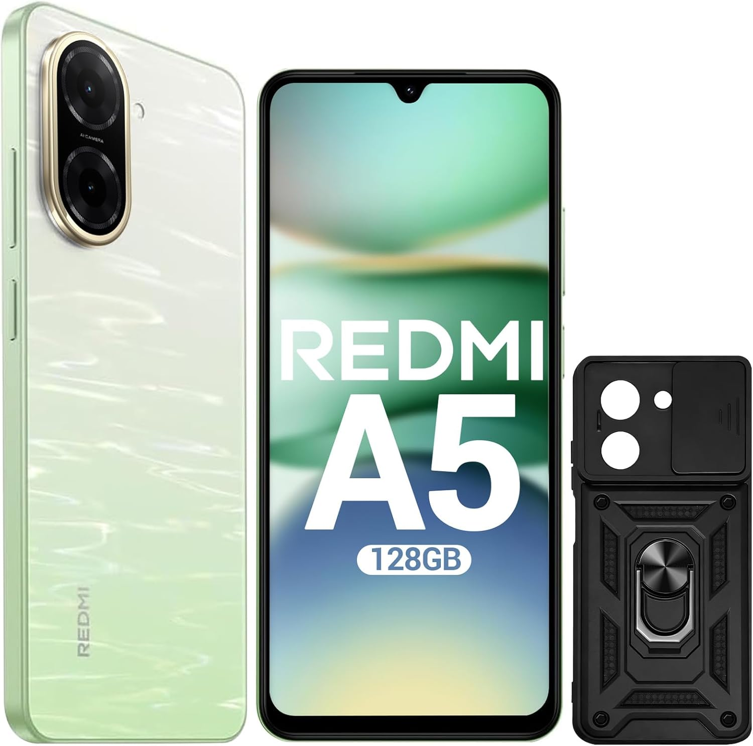 XIAOMI Redmi A5 Smartphone - 6.88 Inch 4GB/128GB Dual SIM Card 4G 5200Mah 15W Green, Equipped with Mobile Phone Case (Without Charging Adapter) image number 5