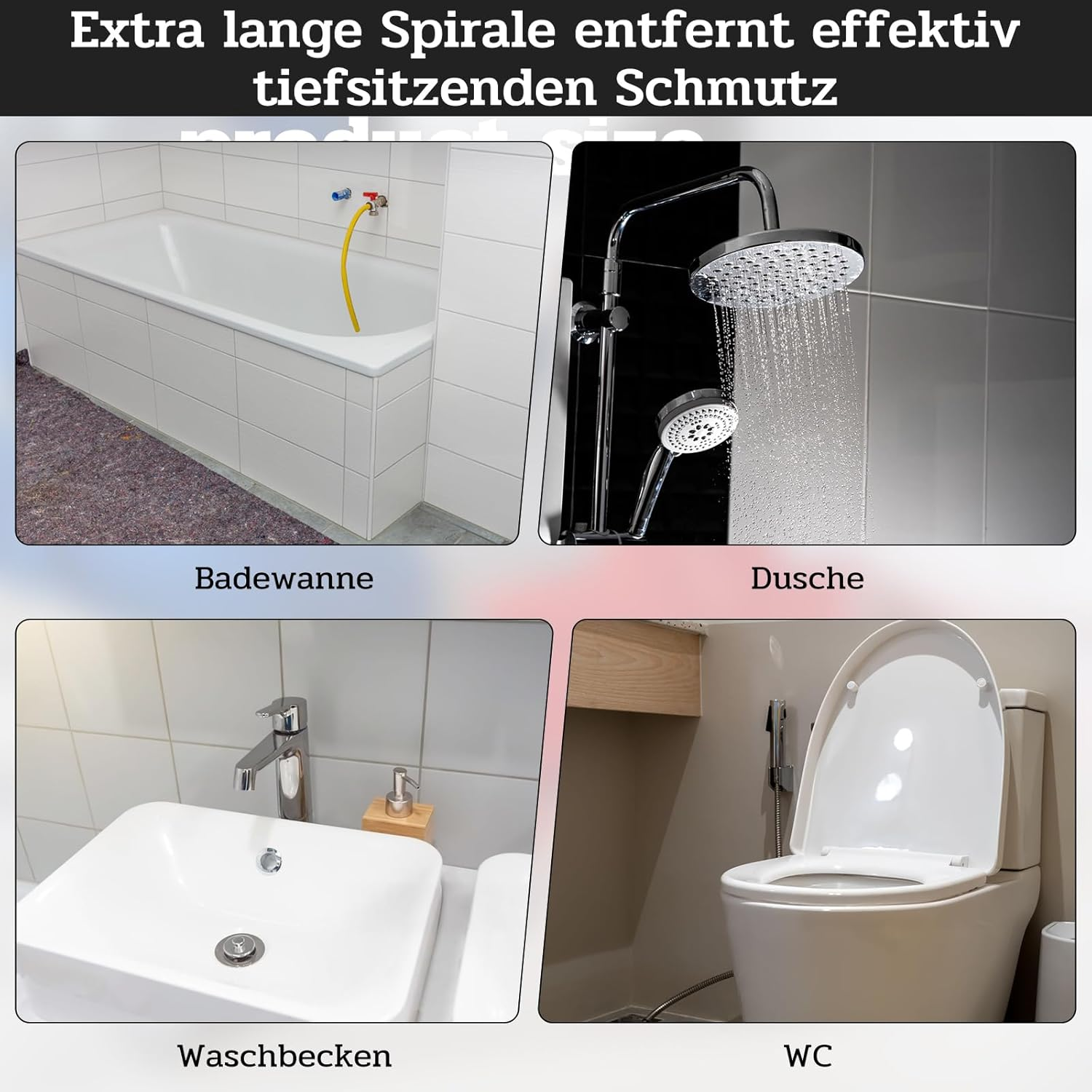 Pipe Cleaning Shafts 5 Meter Spiral Drain Cleaner with Drill Manual Operation Suitable for Sinks, Bathtubs, Toilets and Shower Rooms image number 3