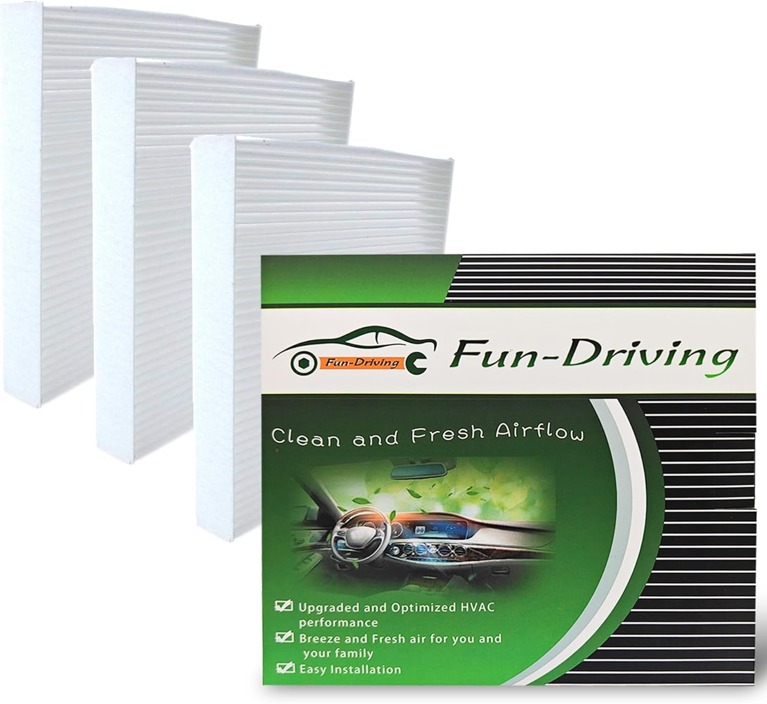 Fun-Driving FD J6X Cabin Air Filter for Mazda with Activated Carbon Replacement for KD45-61-J6X and CF11811