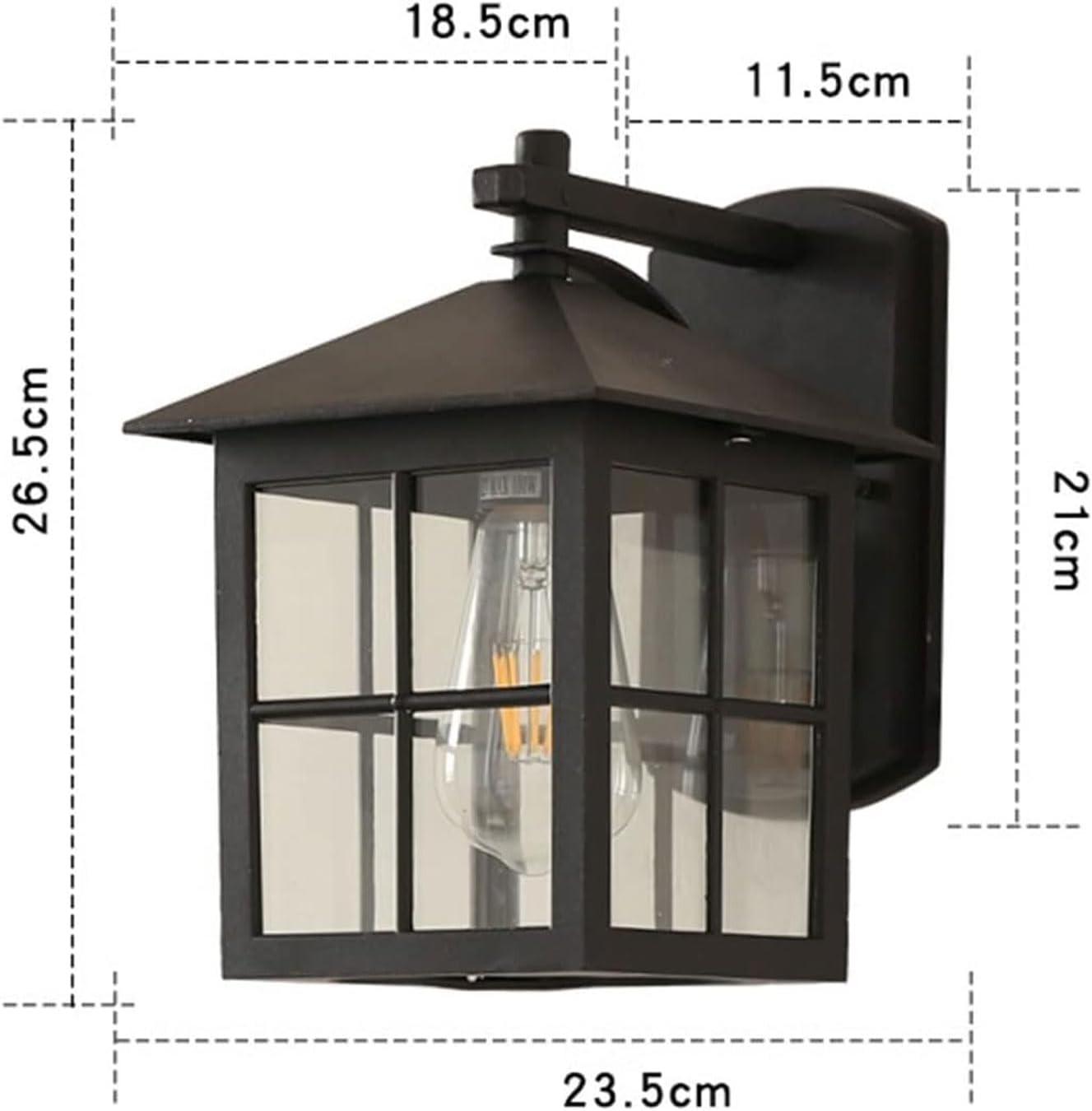 Wall Mount Porch Wall Lantern IP65 Weatherproof with Lamp Outdoor Wall Porch Light Exterior Outdoor House Lights Wall Lighting image number 6