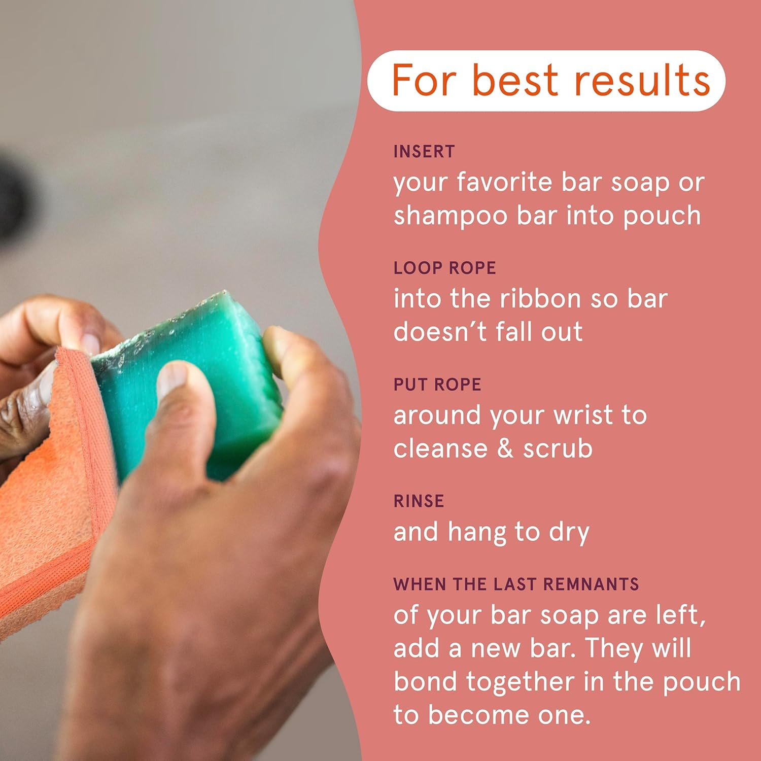 Cleanlogic Bath and Body Exfoliating Soap Savers, Allows Longer Lasting Soap Life, Suitable for Dry and Damaged Skin, Reusable, Daily Skincare Routine, Vegan Friendly, Pack of 3 image number 4