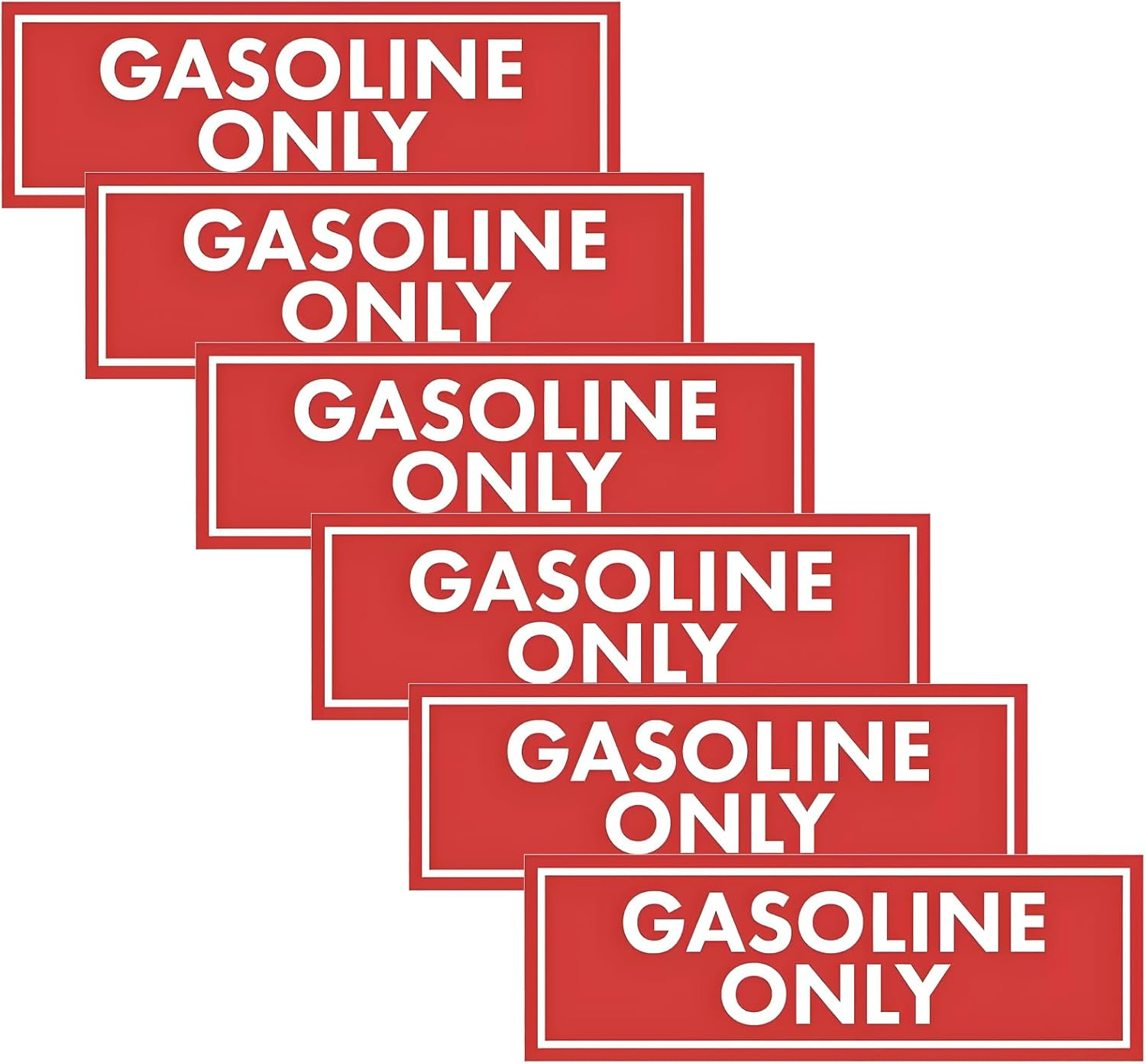 6Pc Gasoline Only Stickers for Fuel Tank | Vinyl Waterproof and Sunburn Resistant Diesel Only Decals for Fuel Cans,Gas Caps,Heavy Duty Trucks,Trucks, Tractors