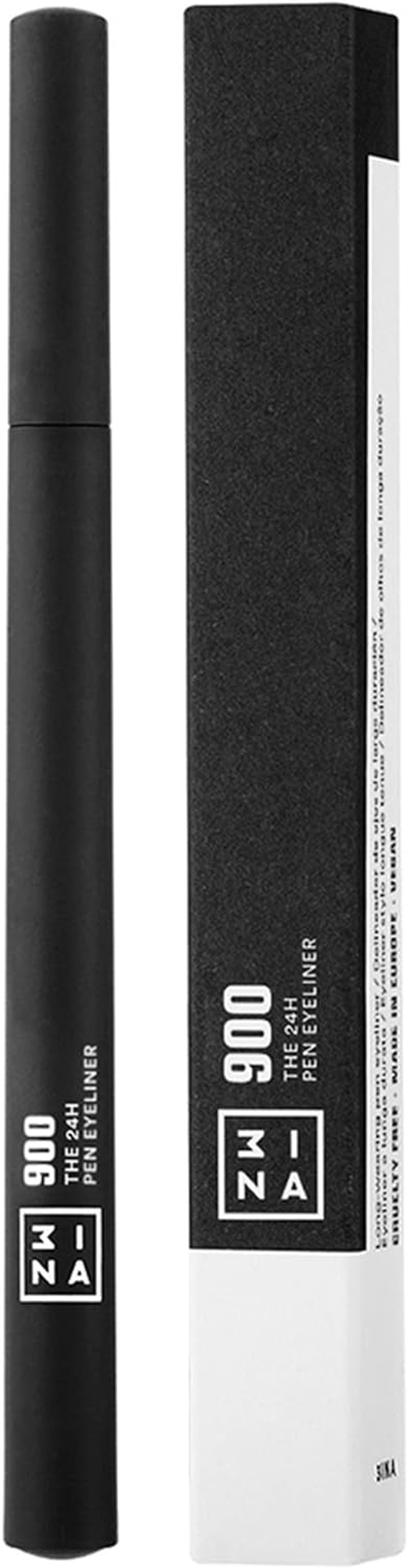 3INA MAKEUP - Vegan - the 24H Pen Eyeliner 900 - Black - Waterproof Felt Eyeliner - Long-Lasting Definition - Highly Pigmented - Precision Tip - Eyeliner Pen - Matte - Cruelty Free image number 3