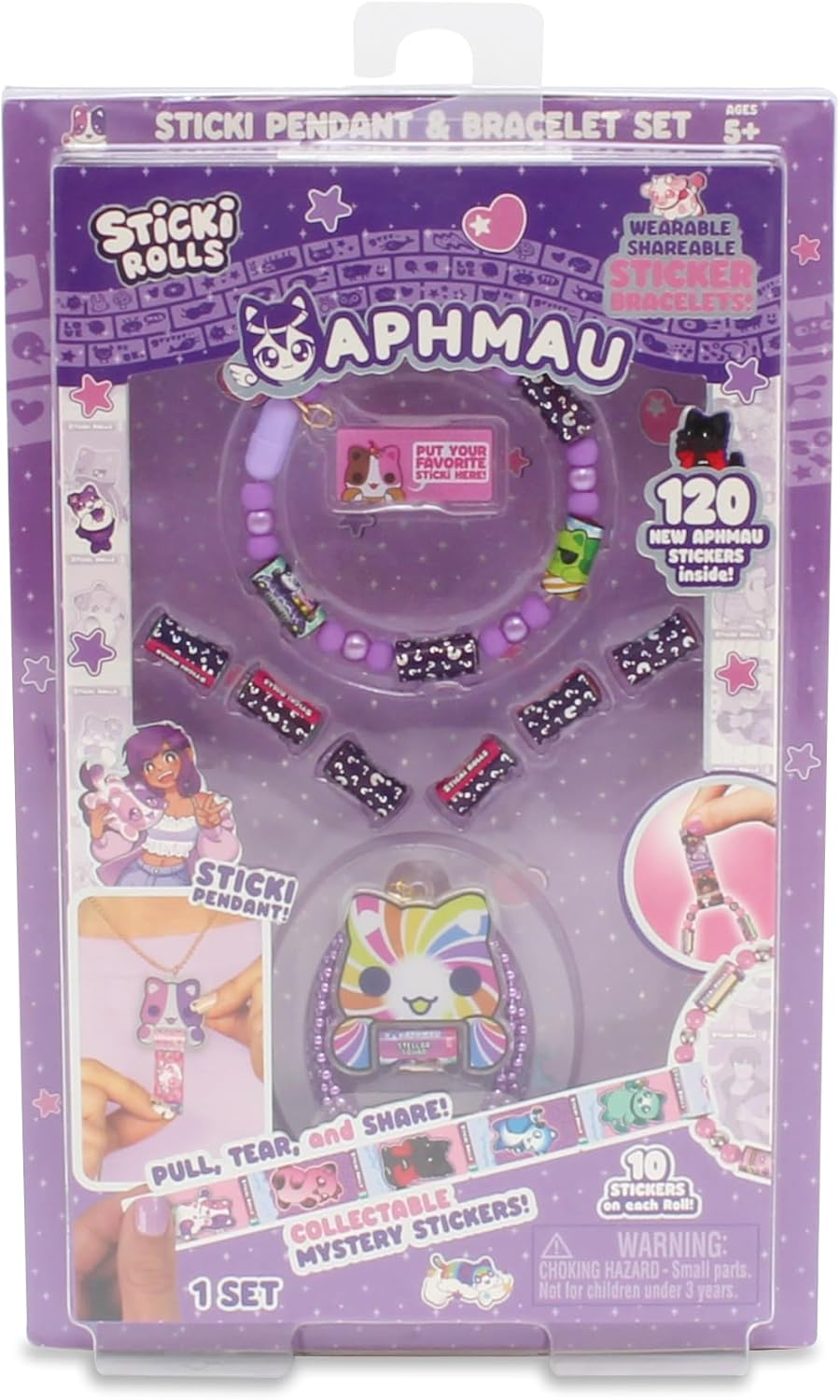 Sticki Rolls X Aphmau Pendant & Bracelet Set