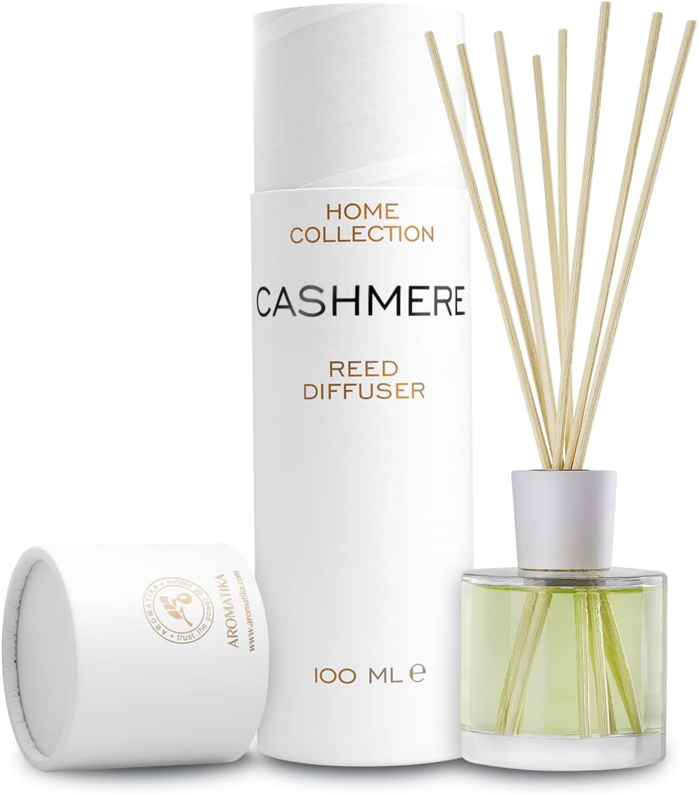Reed Diffuser Cashmere 3.4 Fl Oz - Room Diffuser - Scented Diffusers with Bamboo Sticks - Home Fragrance - Air Freshener - Warm Scent - Fragrance for Living Room image number 2