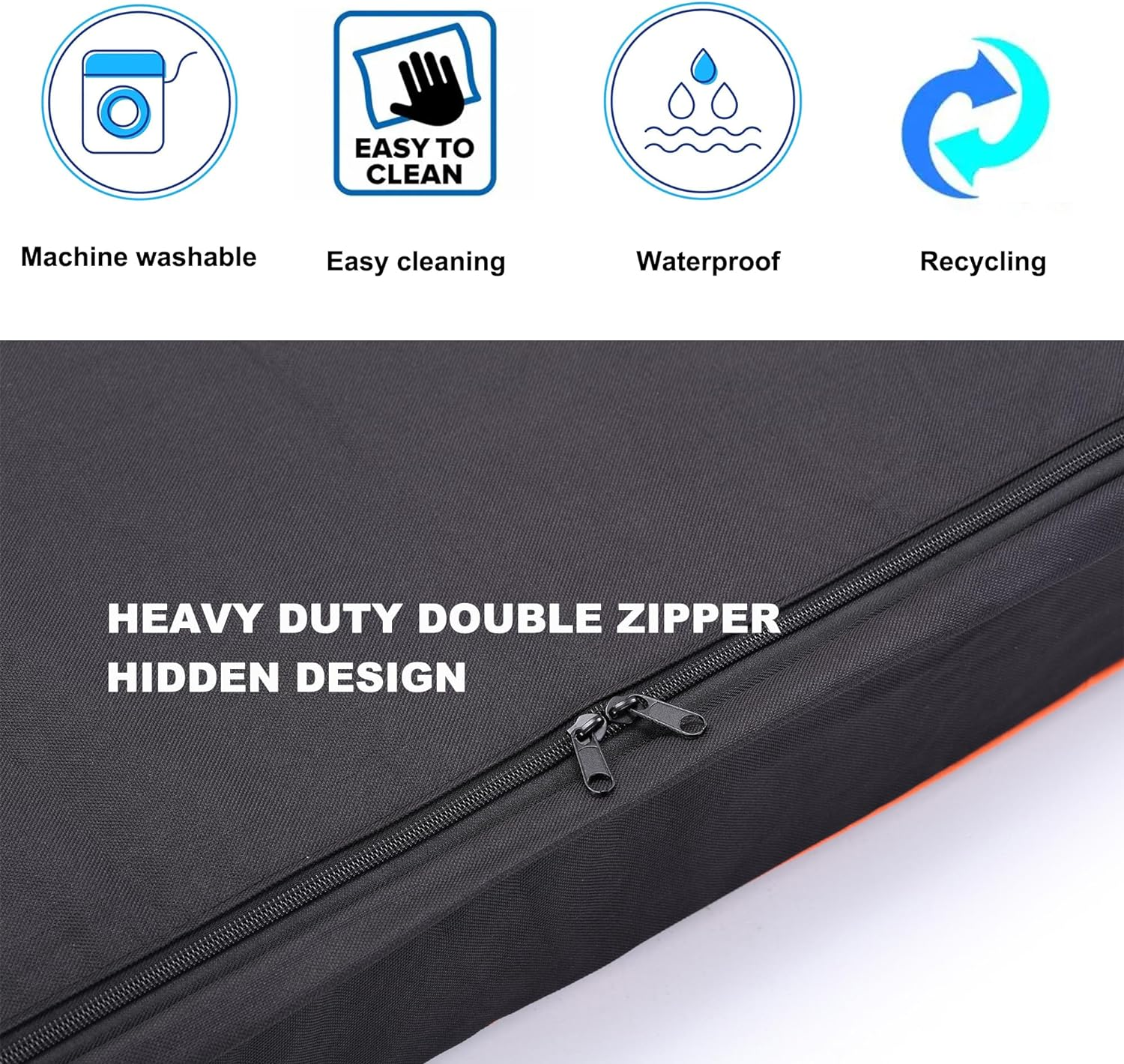 Leberna Waterproof Dog Bed Cover Washable, Heavy Duty Durable Oxford Universal Pet Dog Bed Replacement Protector Cover