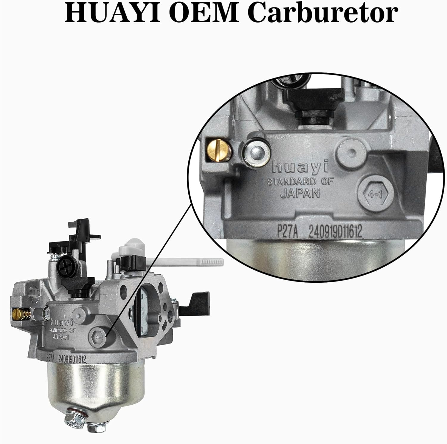 Fullas Huayi Carburetor P27A GX420 Carb with Gaskets Compatible with Honda GX420, Generac, Predatpr, Westing House, Pulsar, Champion 420CC 440CC 460CC 16HP 17HP 18HP Gas Motor Engine image number 5