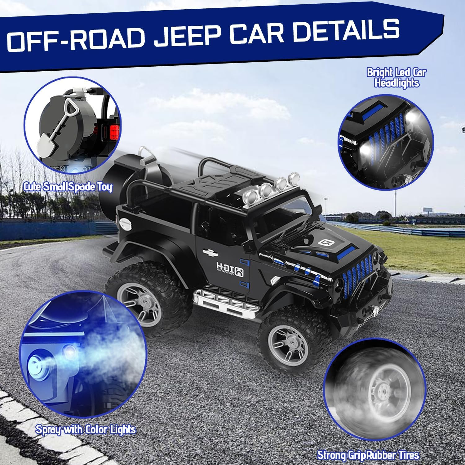 Remote Control Car RC Racing Cars,1:18 Scale 2.4Ghz Auto Mode Rechargeable Rc Trucks,Suv Jeep Rc Cars Toys Gifts for Boys Kids Girls Teens