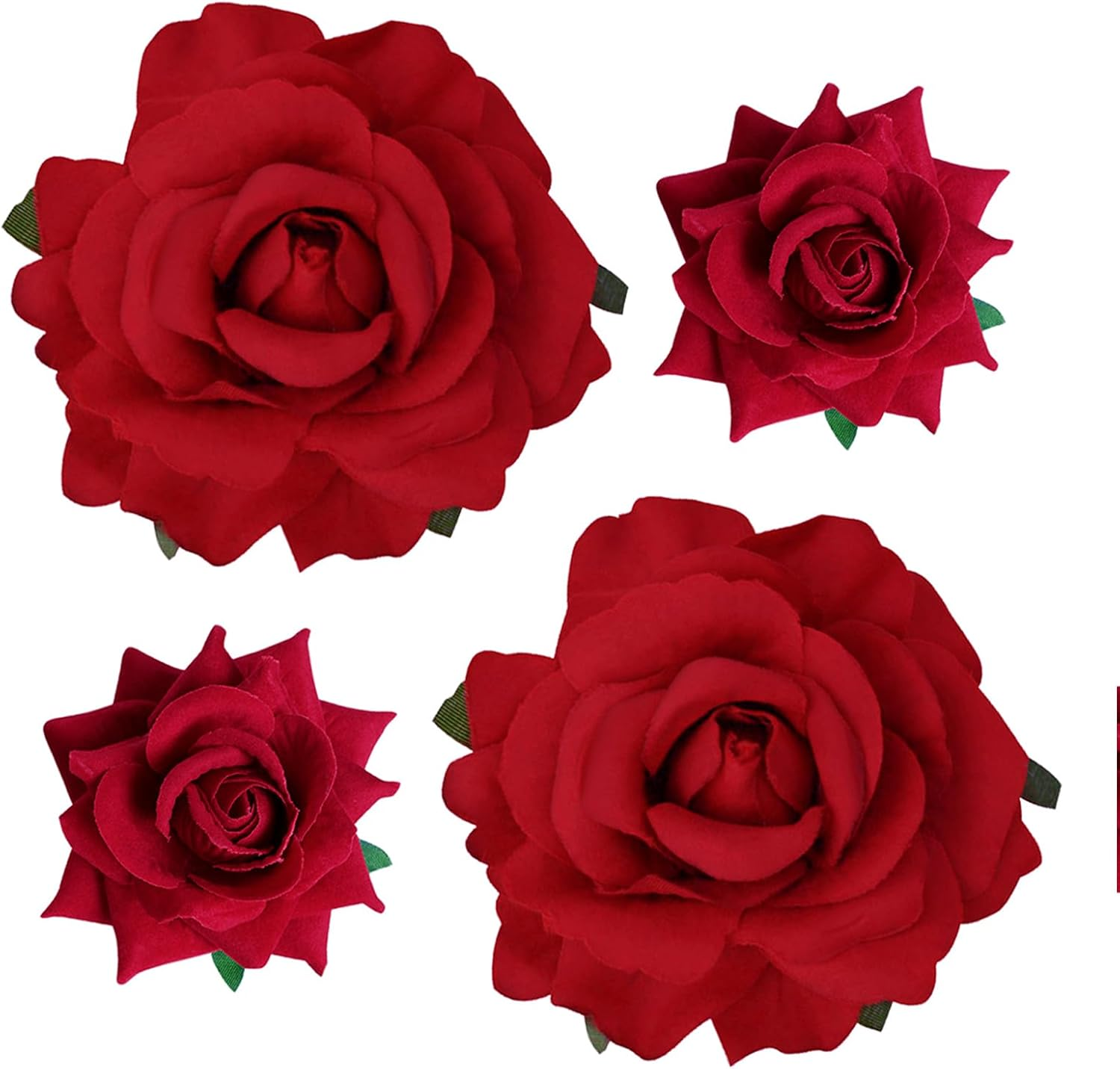 Fsfsdg 4 Pcs Rose Hair Clip Flower Hairpin Rose Brooch Floral Clips for Woman Girl image number 1
