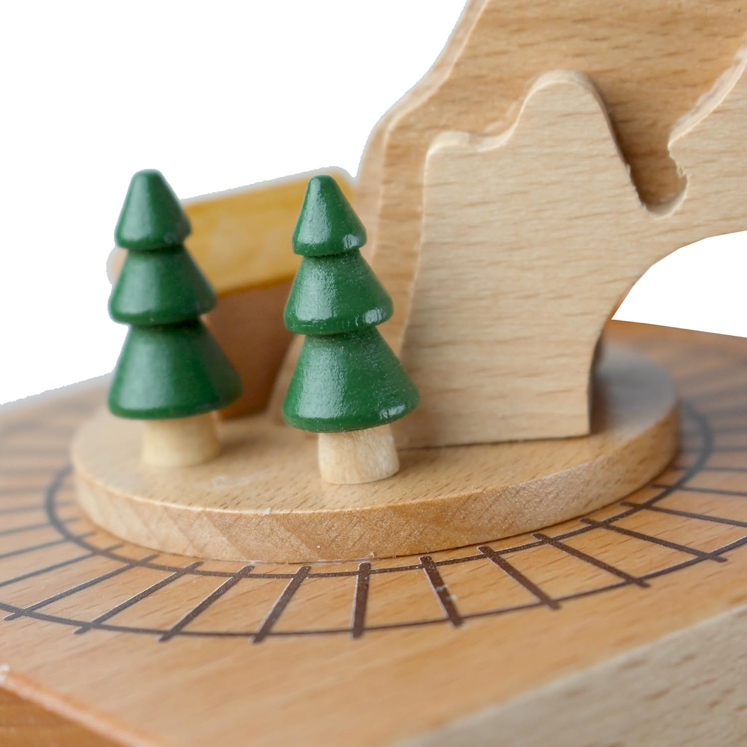 Affezionarsi Music Box. Handcrafted Wooden Moving Musical Box，Small Train with Wagons. Moving Trains around the Mountain. Beechwood Material Comes in a Premium Gift (The Small Train of Alishan) image number 3