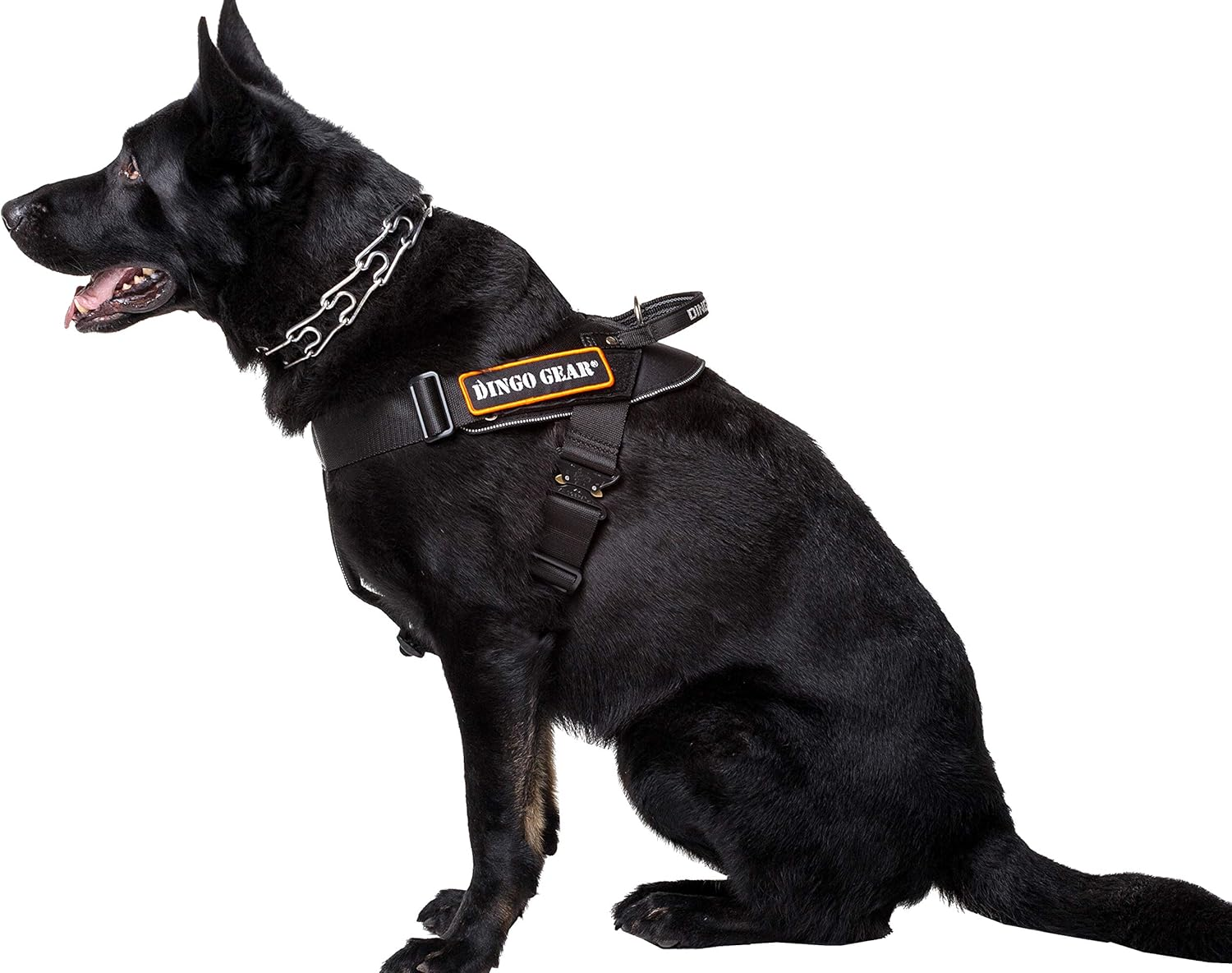 Dingo Gear Multifunctional Harness for Dog in Work, Guard Dog Training, K9 and Ipo, Cobra System Handmade Black S03197, XL image number 6