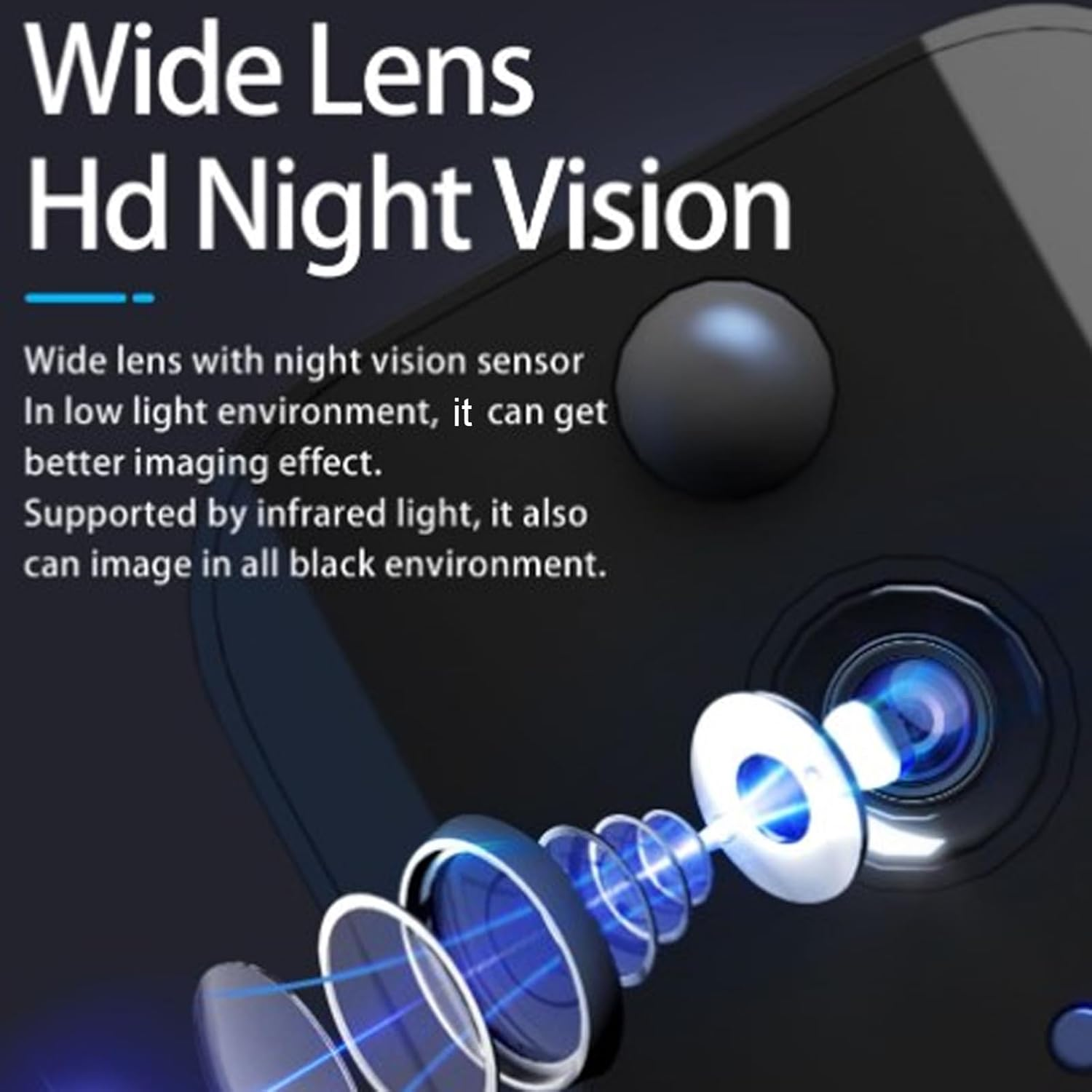 Video Doorbell Camera, 1080P Wireless Doorbell with 2-Way Talk, Motion Detection, Built-In 4000Mah Battery, Smart Home Security, HD Video Surveillance