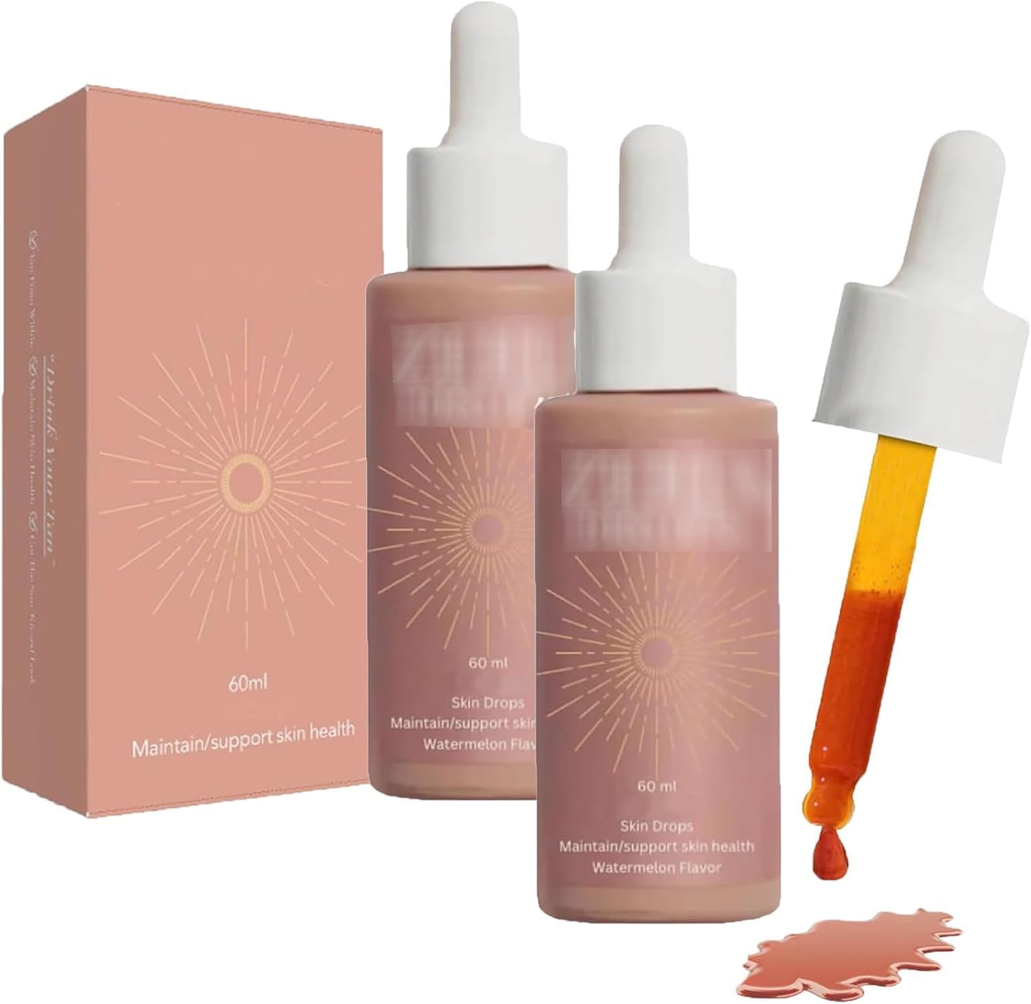 Sunless Tanning Drops, 2025 Upgrade Dolce Tan Love Drop, Enhancing Your Natural Skin Tone, Zeria Tanning Drops U Drink (1PCS)