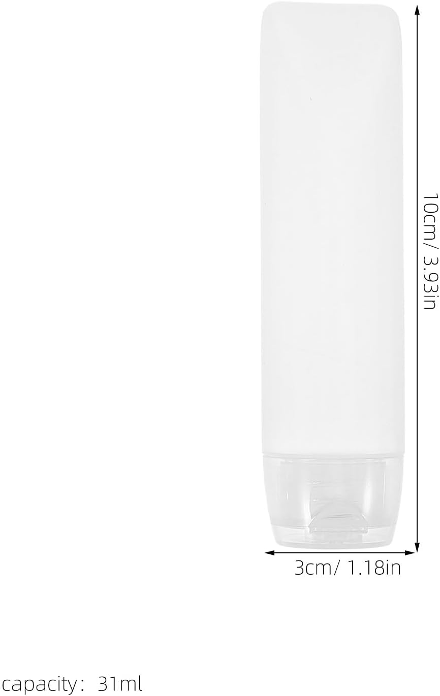 WEKADRIN 6Pcs 30Ml Refillable Travel Toothpaste Tubes Portable Squeeze Bottles for Toothpaste and Lotion Plastic Empty Travel Bottles with Facial Cleanser Caps for Toiletries image number 2