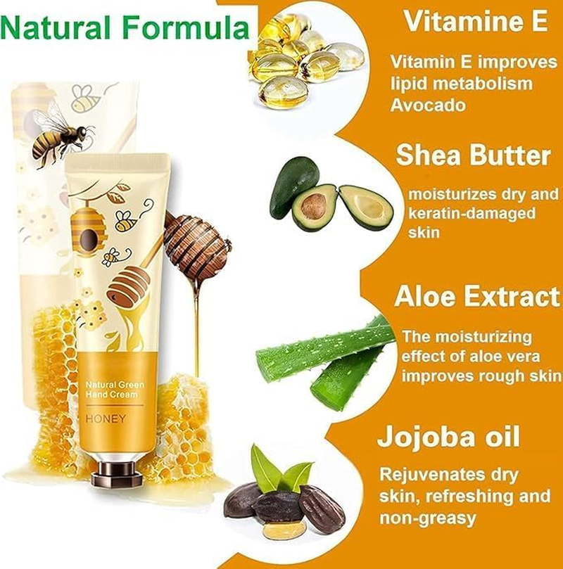 WOYAODONG Hand Cream Gift Set, 10 Pack Natural Botanical Mini Lotions, 30Ml Each, Assorted Fragrances Including Cherry Blossom, Rose, Green Tea image number 6