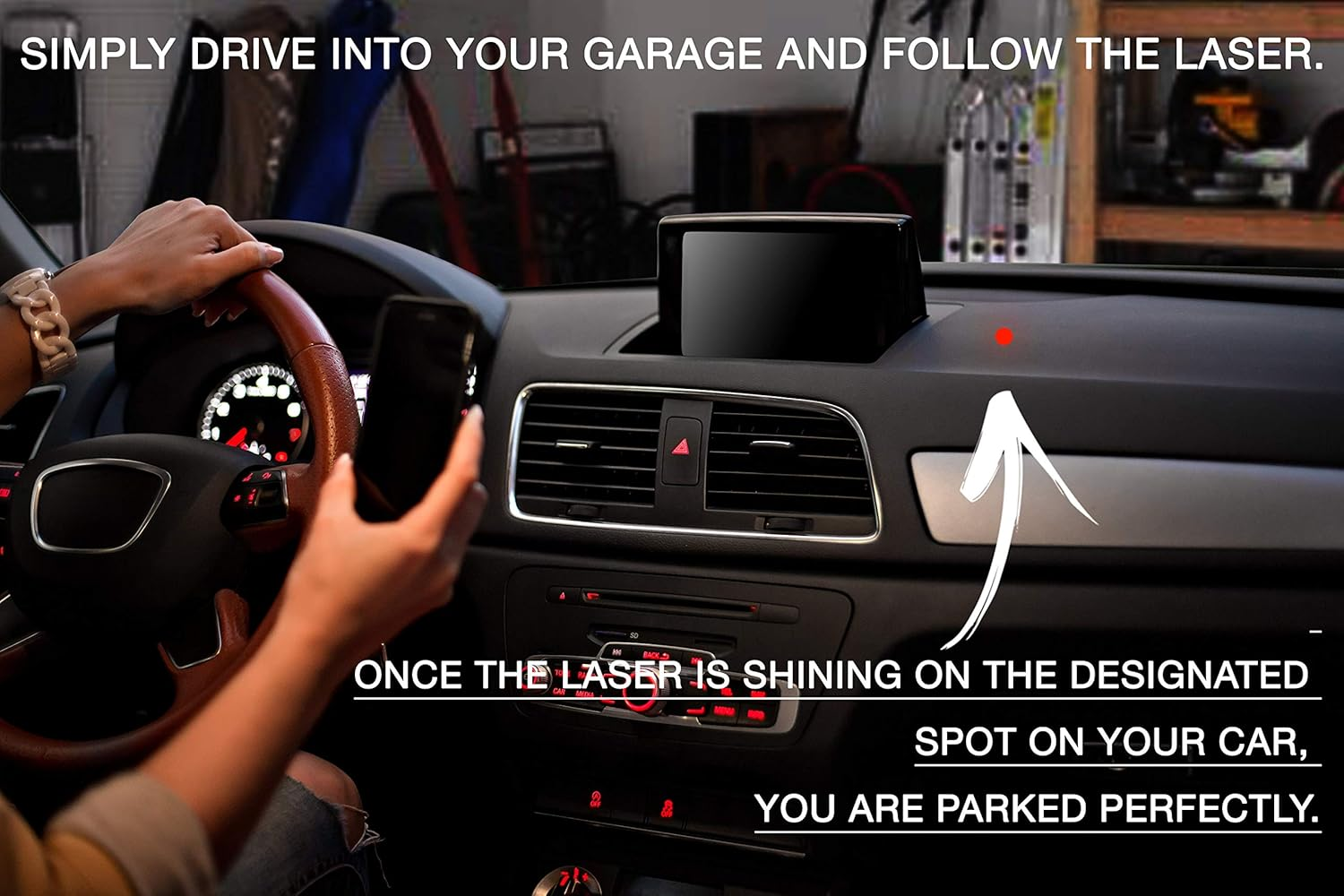 Zento Deals Dual Laser Motion Activated Parking Assistant - Park Right Assistance Car Motion LED Light image number 6