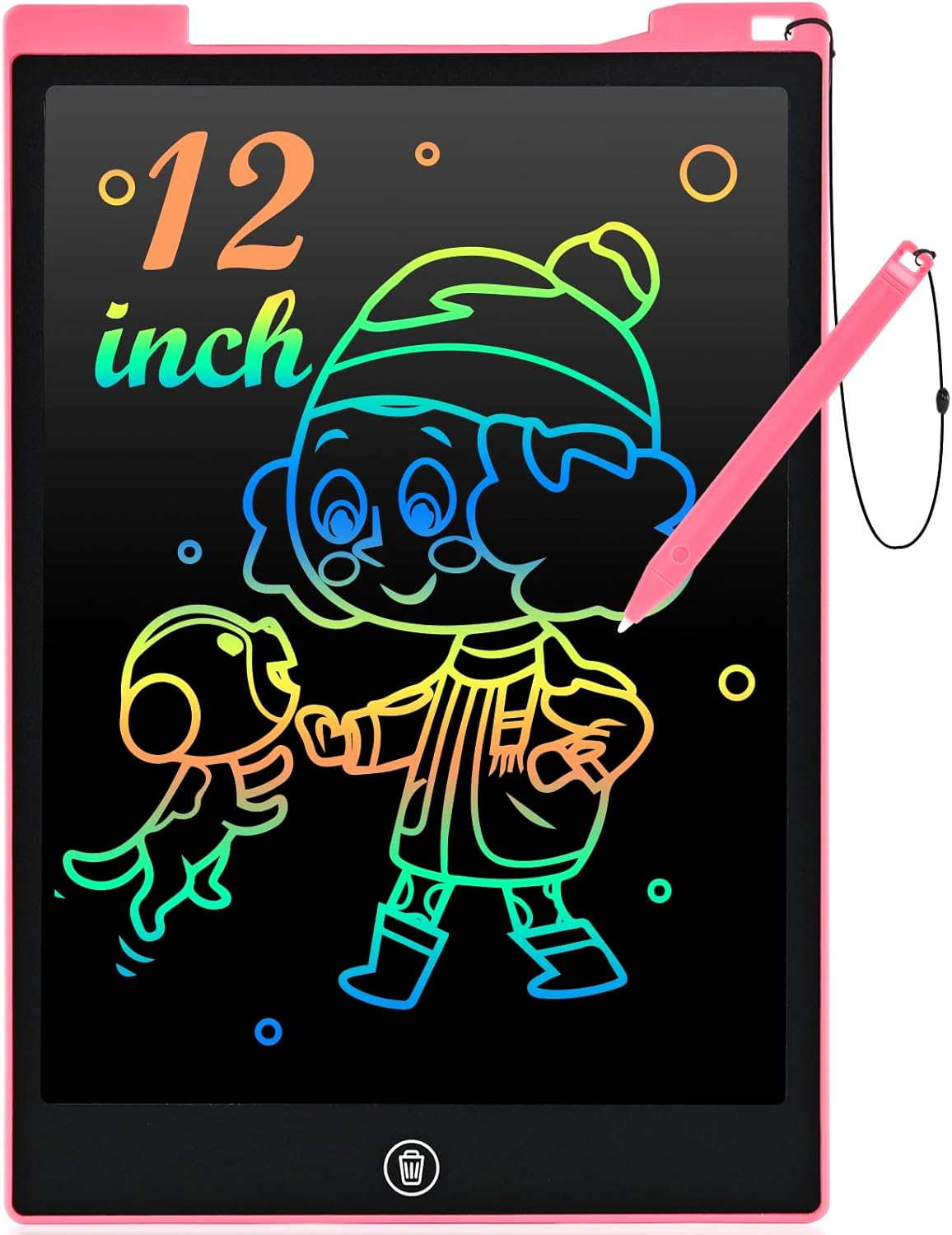 12 Inch LCD Writing Tablet for Kids Toddlers, Drawing Pad Toys for 3 4 5 6 7 8 Year Old Girls Boys, Doodle Board Travel Essentials Christmas Birthday Children Gifts