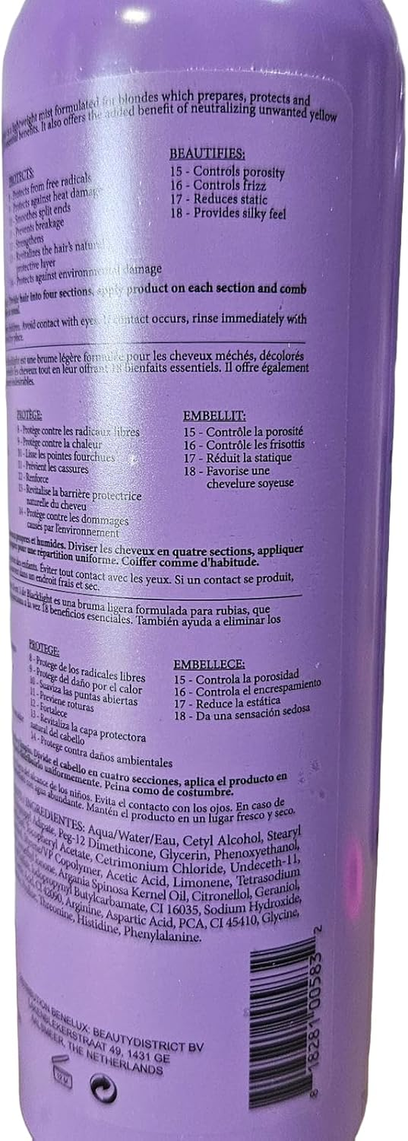 Oligo Professionnel 18 in 1 Hair Beautifier 250Ml (Liquid, All Hair Types, Violet) image number 2