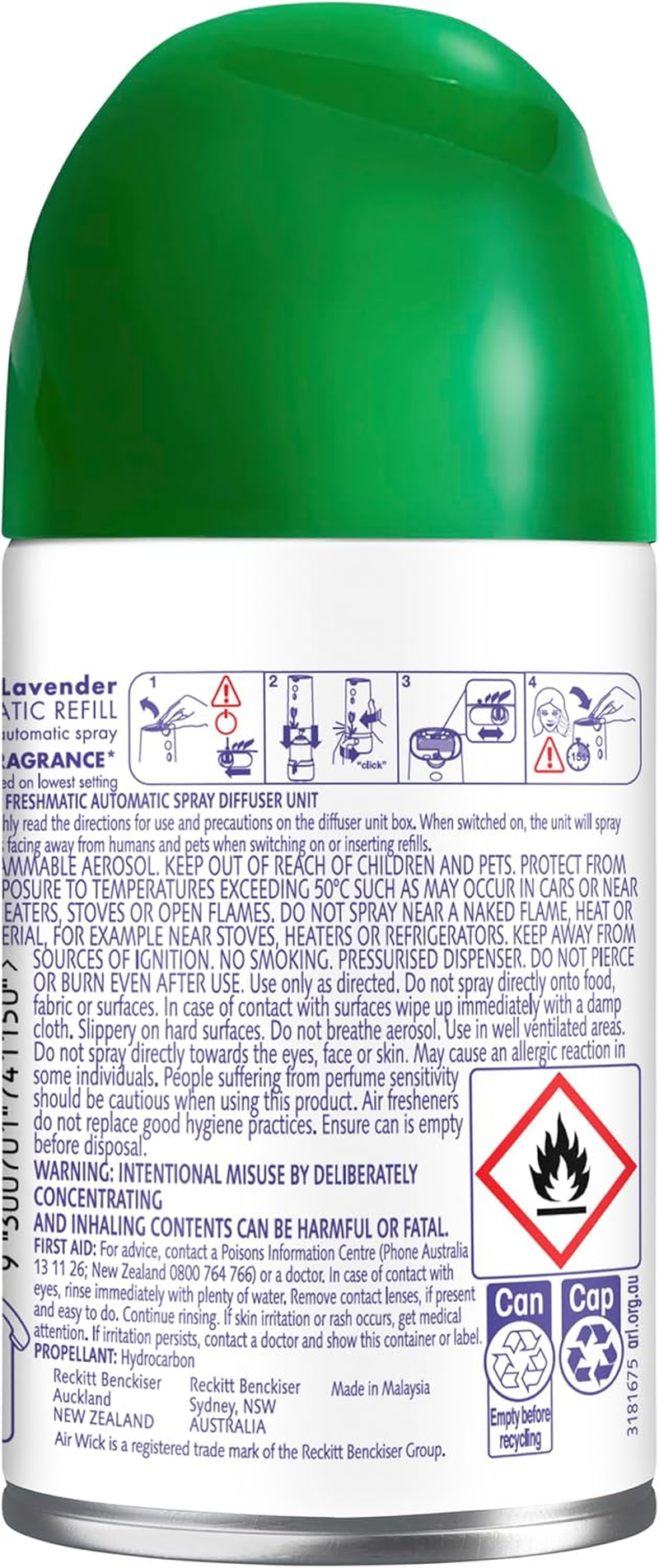 Air Wick Freshmatic Lavender Automatic Air Freshener Spray Refill 174 G image number 4