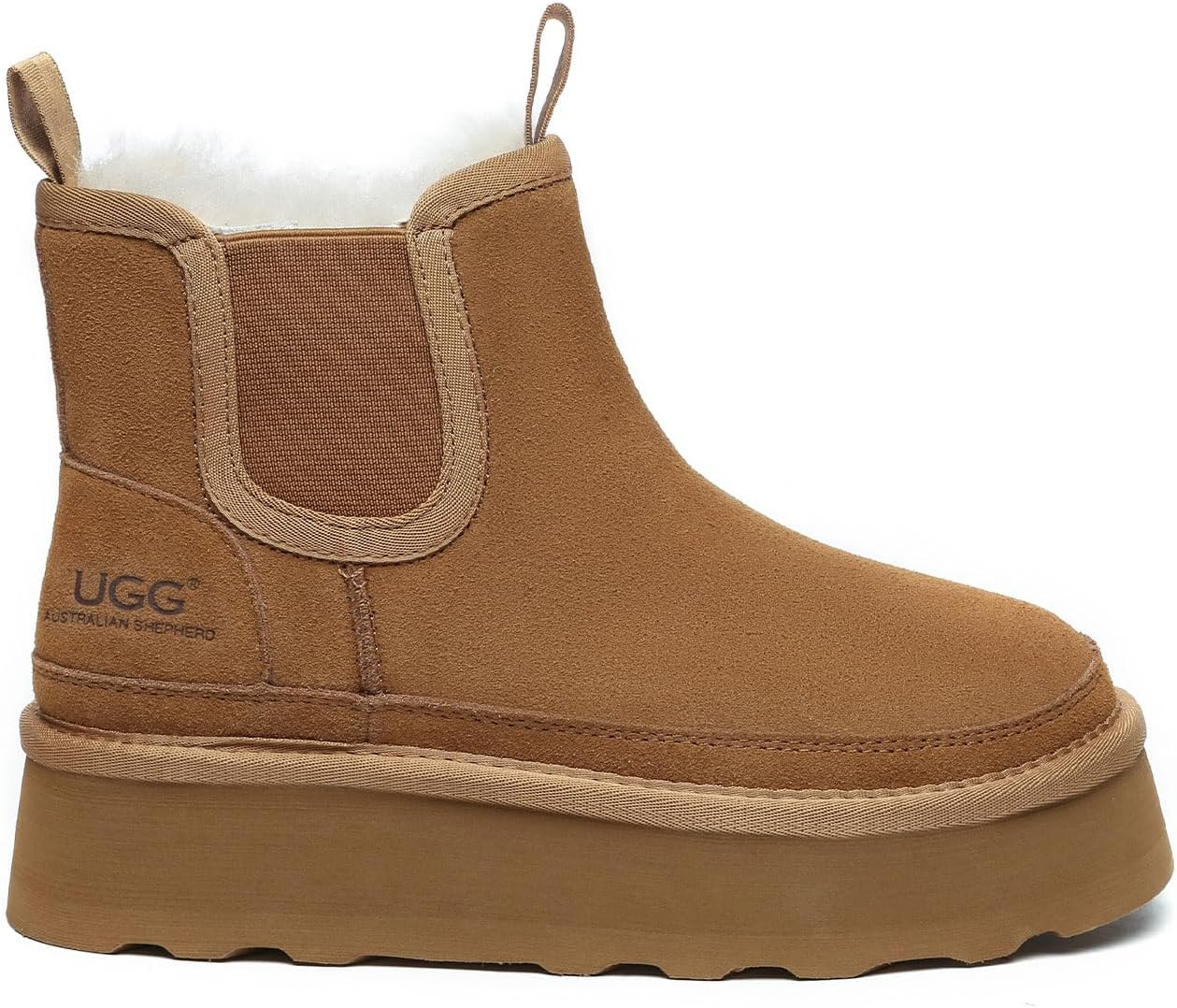 Ugg Australian Shepherd Chelsie Platform | Cow Suede Upper - Women - UGG Boots